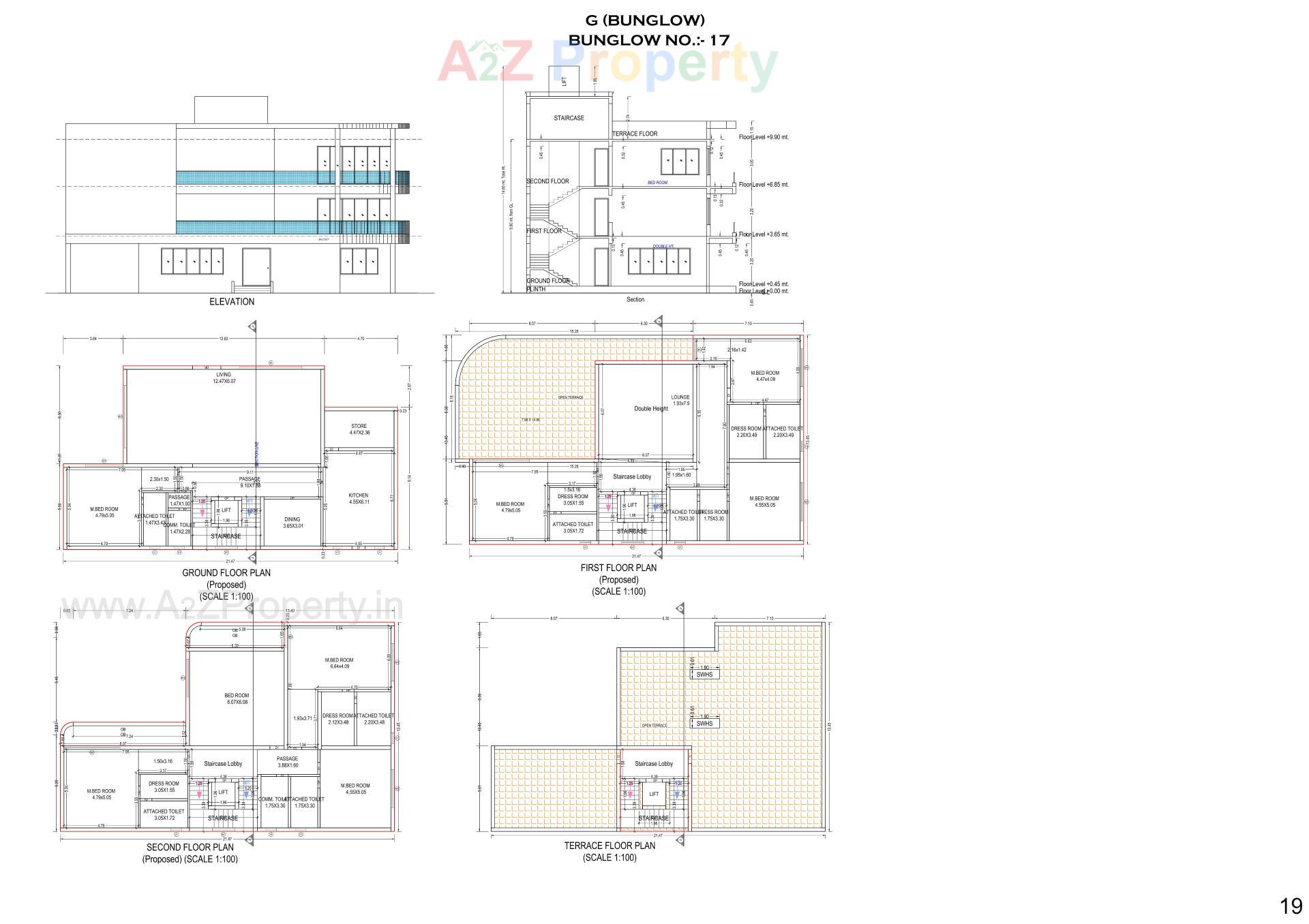 Layout of real estate project M M Lake City located at Dungra, Valsad, Gujarat