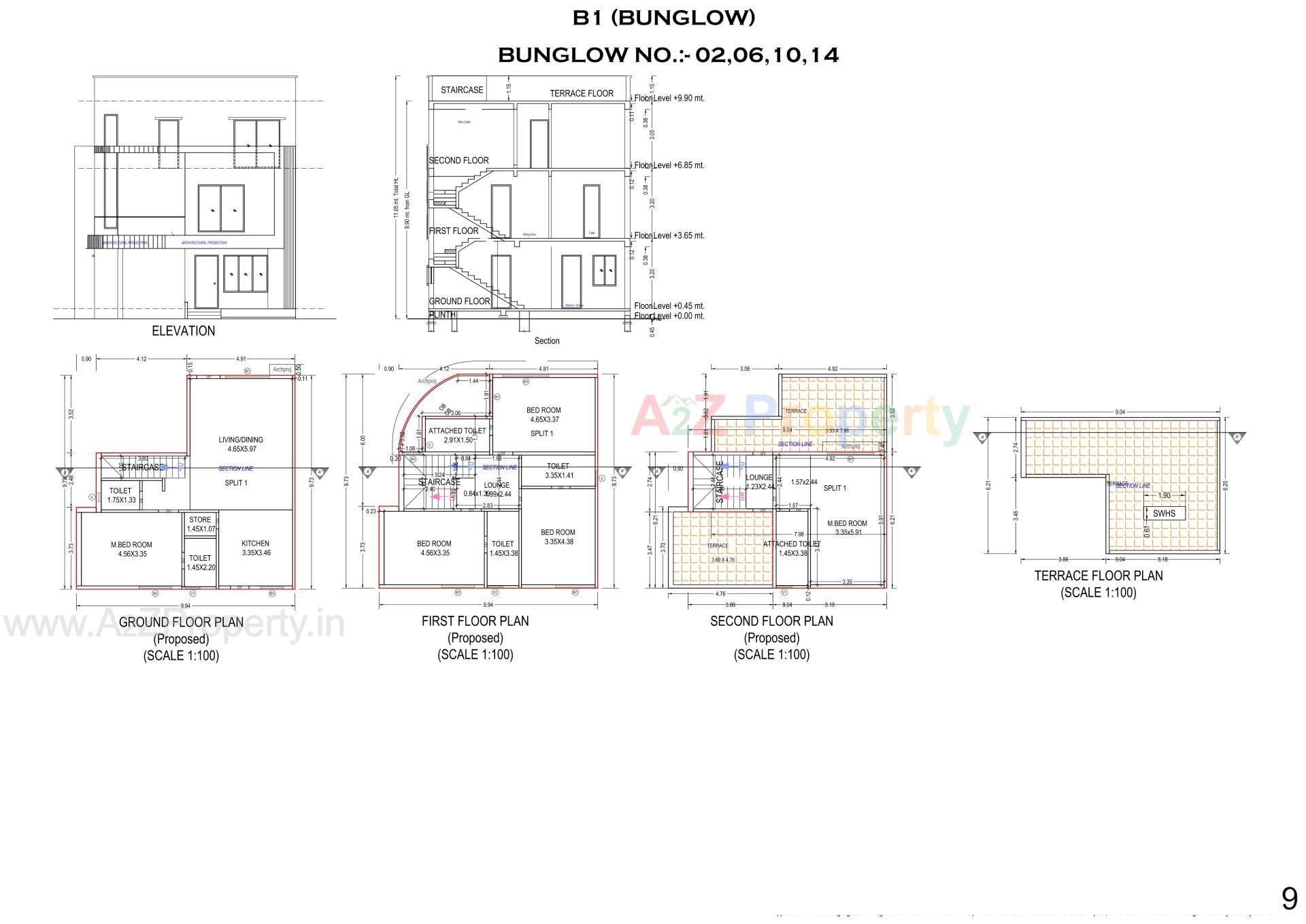 Layout of real estate project M M Lake City located at Dungra, Valsad, Gujarat