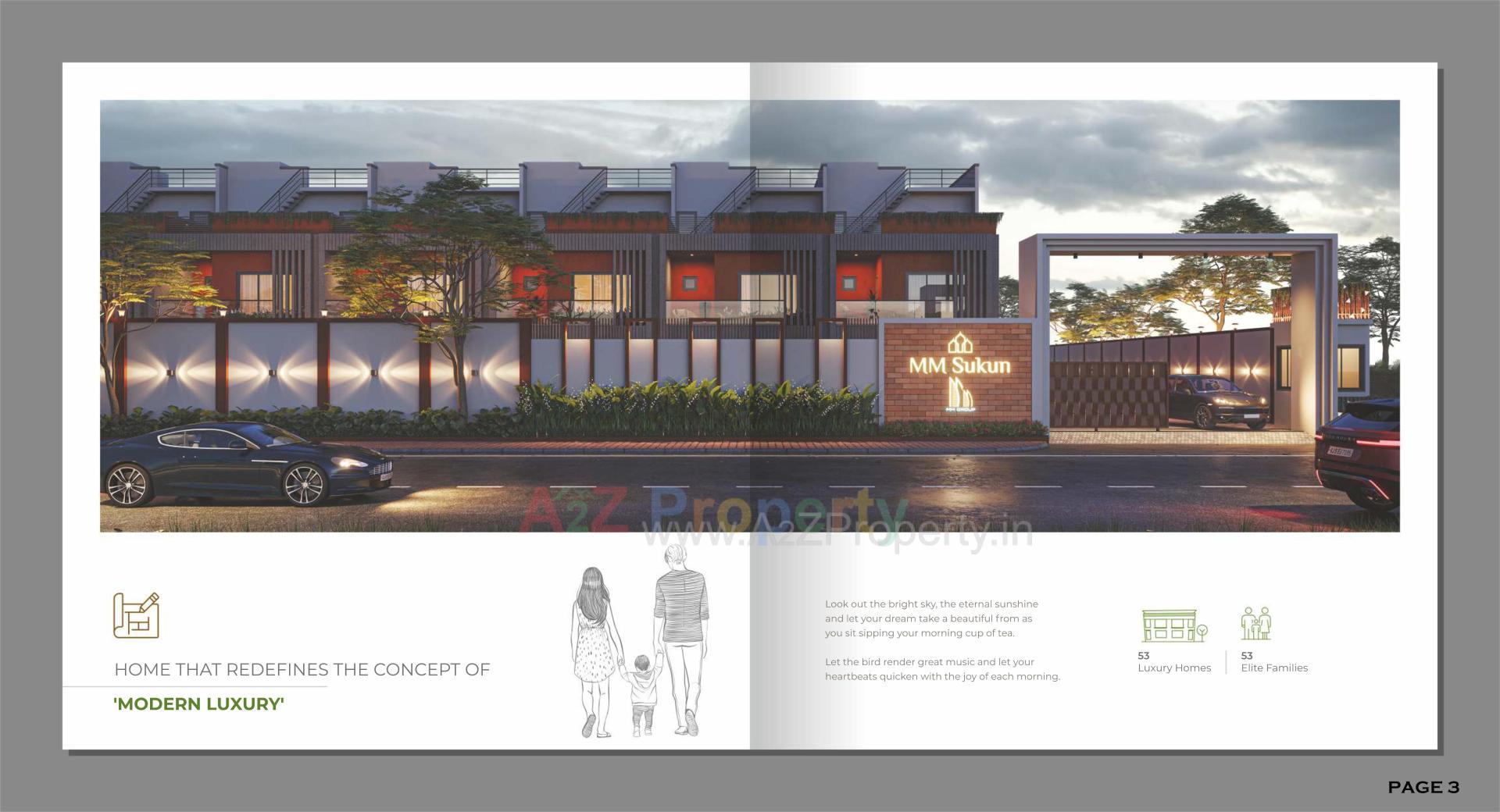 3D Elevation of real estate project M M Sukun located at Chala, Valsad, Gujarat