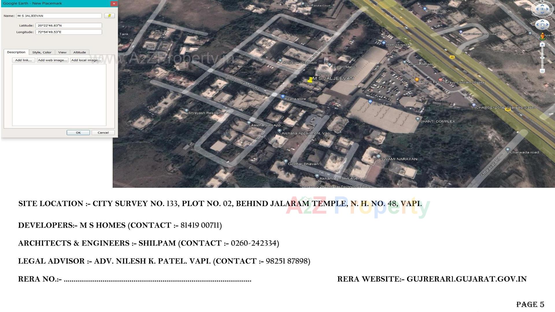  of real estate project M S Jaljeevan located at Vapi, Valsad, Gujarat