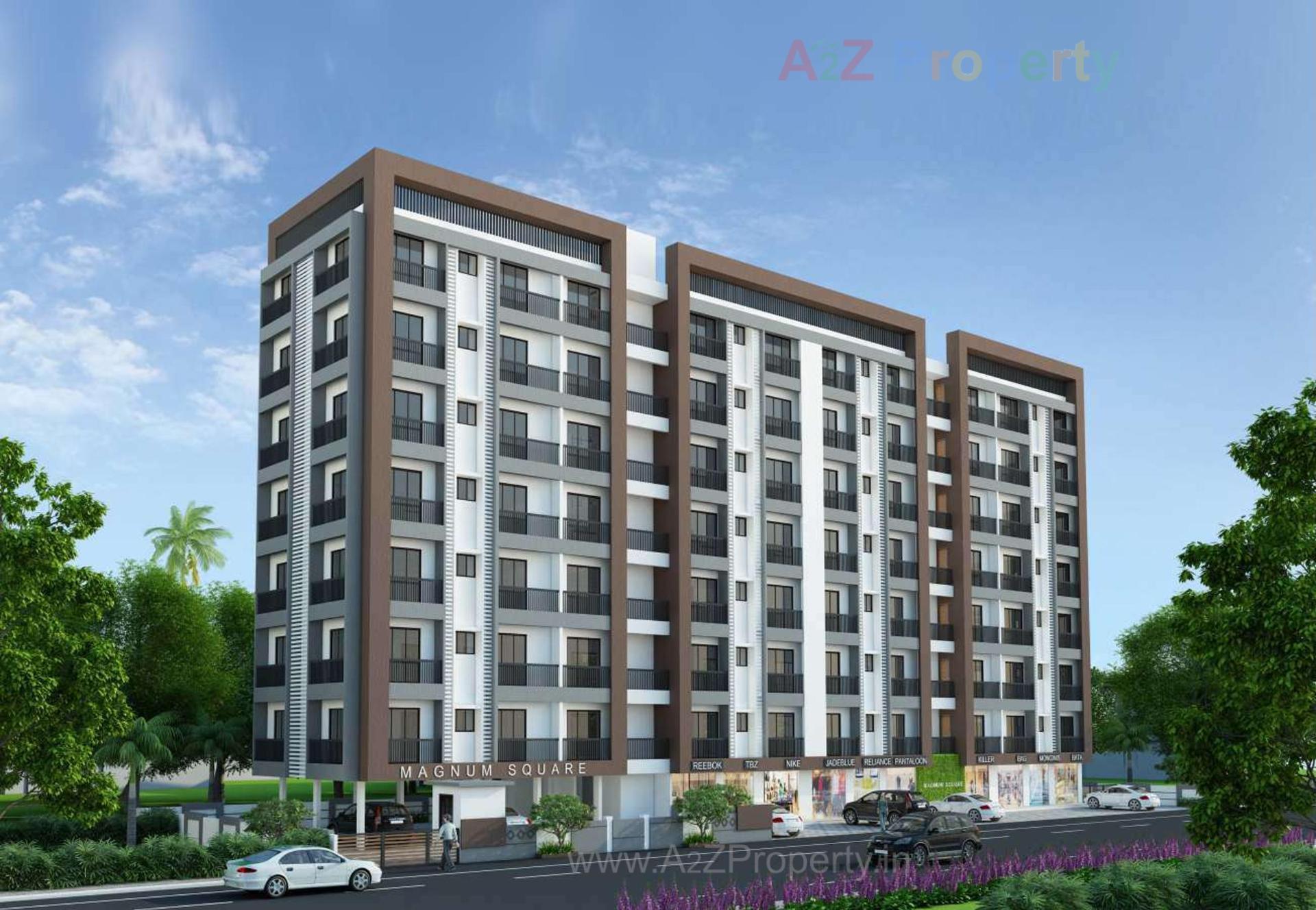 3D Elevation of real estate project Magnum Square located at Dungra, Valsad, Gujarat