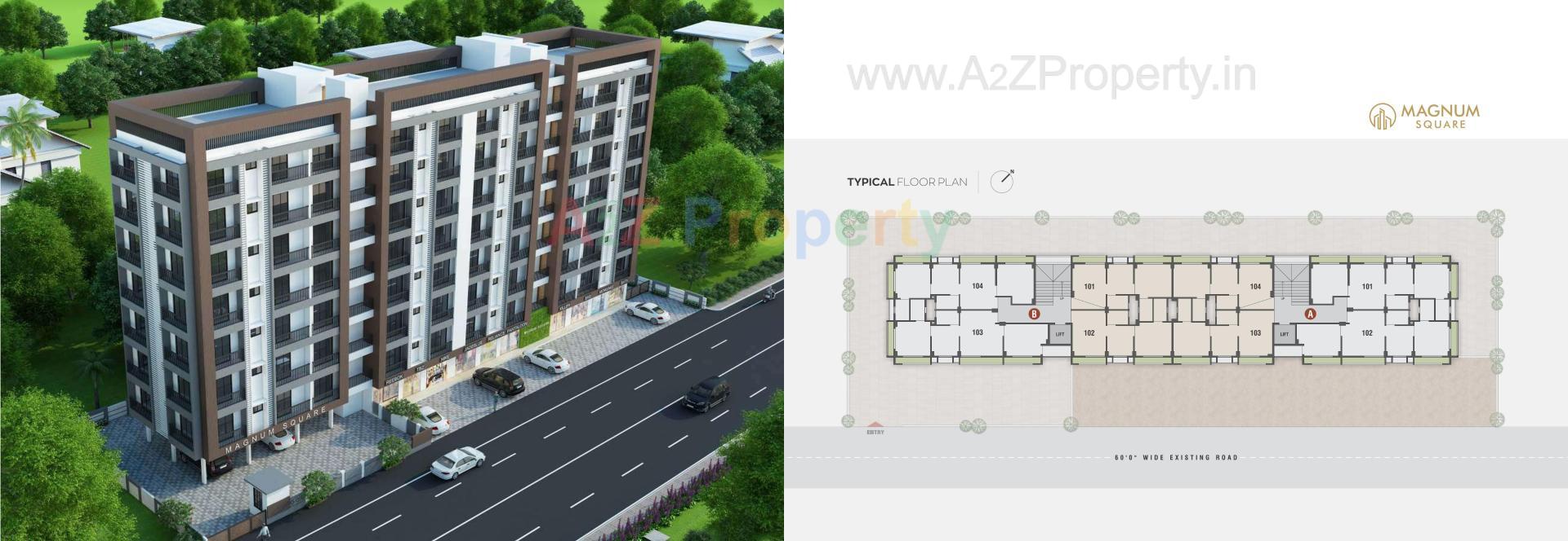 Layout of real estate project Magnum Square located at Dungra, Valsad, Gujarat
