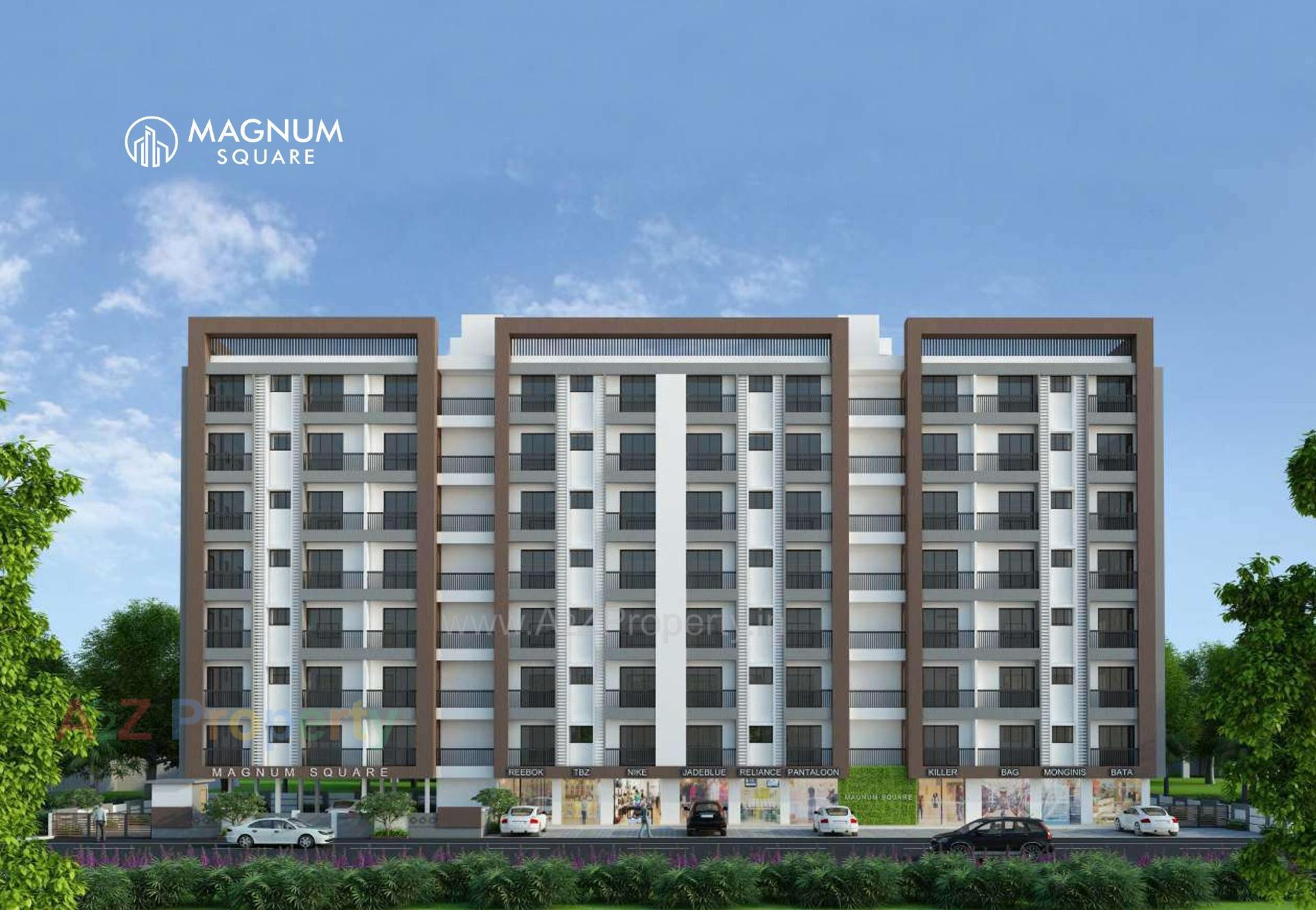 3D Elevation of real estate project Magnum Square located at Dungra, Valsad, Gujarat