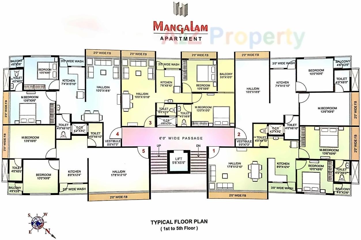 Layout of real estate project Mangalam Apartment located at Vapi, Valsad, Gujarat