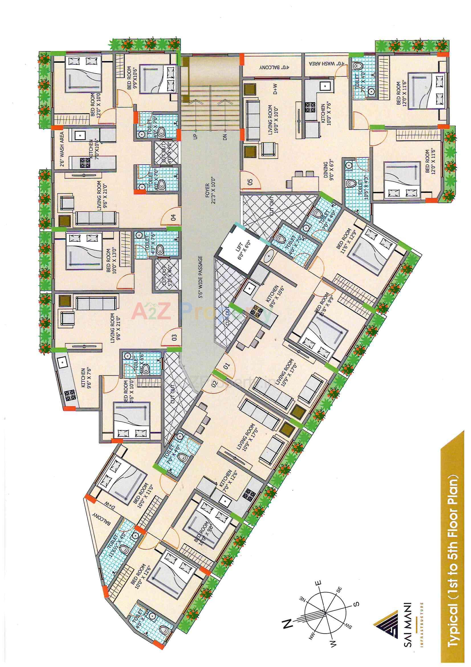 Layout of real estate project Mani Villa located at Umbergaon, Valsad, Gujarat