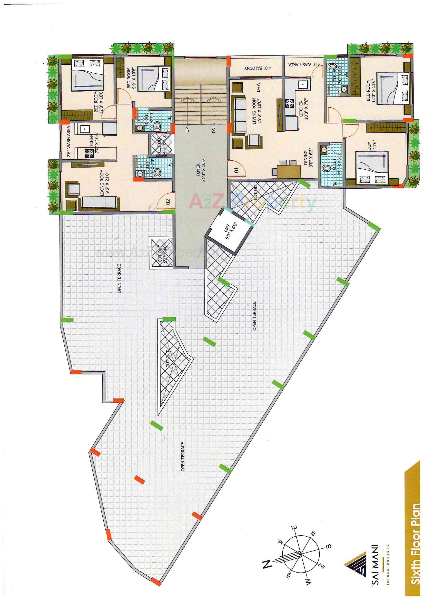 Layout of real estate project Mani Villa located at Umbergaon, Valsad, Gujarat