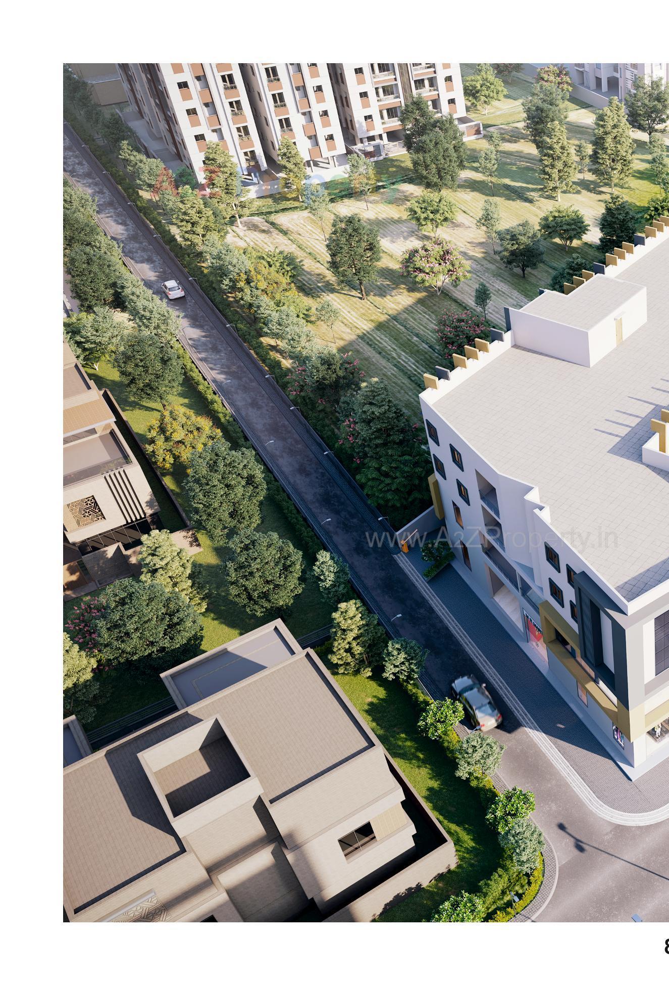 3D Elevation of real estate project Manmohan Arcade located at Vapi, Valsad, Gujarat