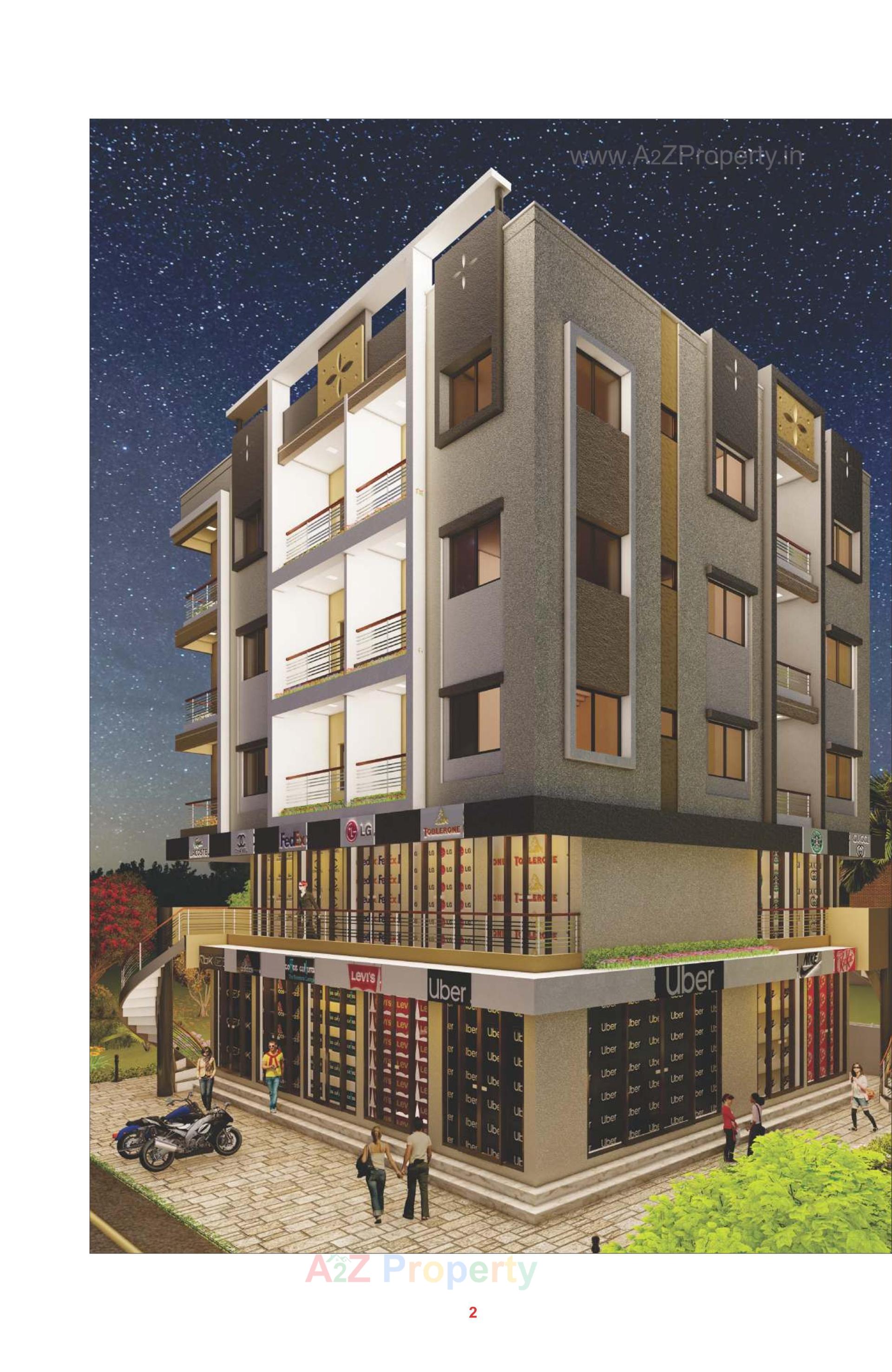 3D Elevation of real estate project Mayur Shopping Centre located at Umargam, Valsad, Gujarat