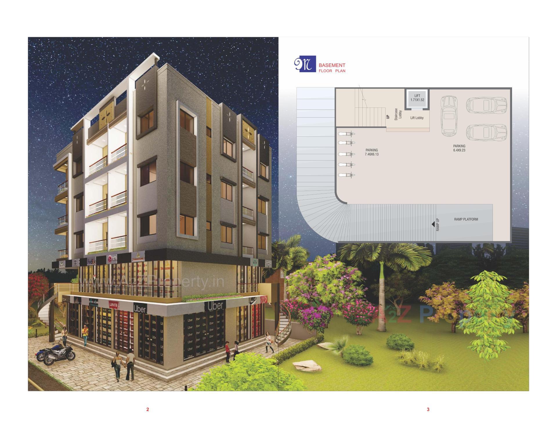 Layout of real estate project Mayur Shopping Centre located at Umargam, Valsad, Gujarat