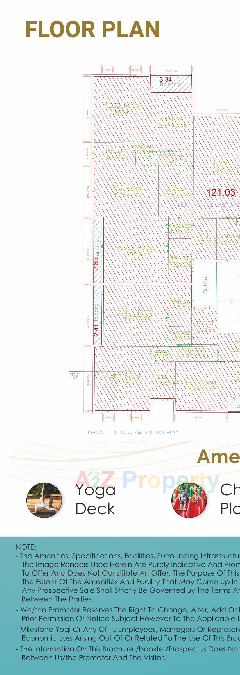 Layout of real estate project Milestone Yogi located at Chala, Valsad, Gujarat