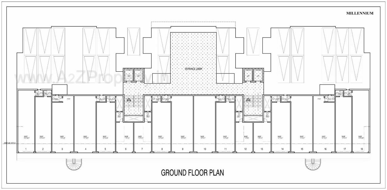 Layout of real estate project Millennium located at Pardi, Valsad, Gujarat