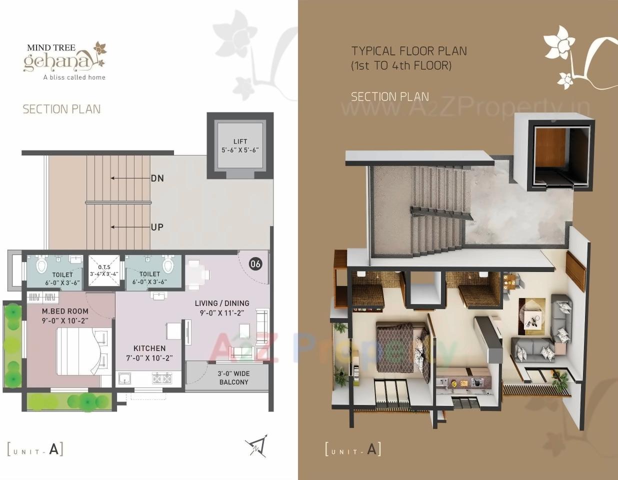 Layout of real estate project Mindtree Gehana located at Chala, Valsad, Gujarat