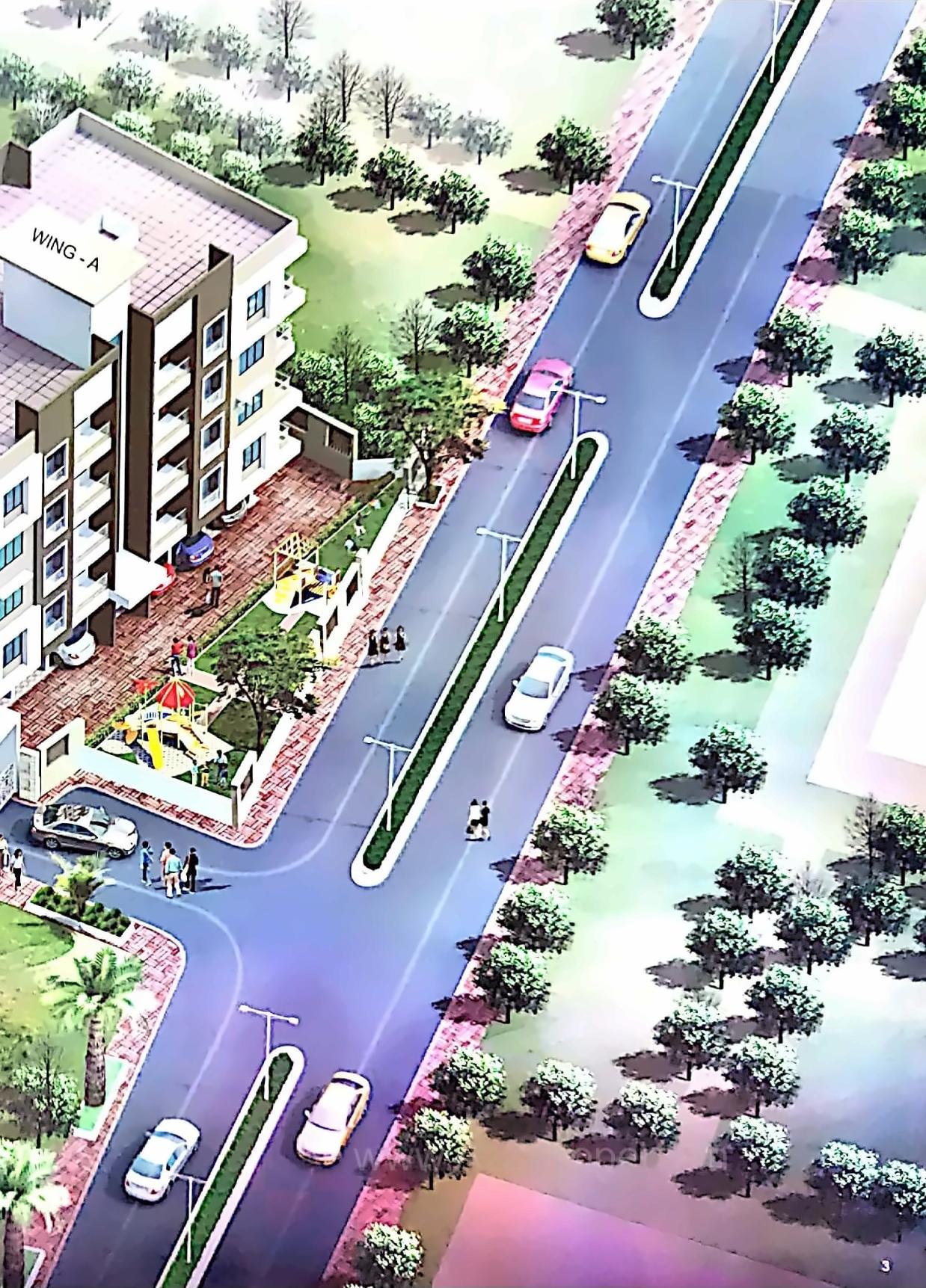 3D Elevation of real estate project Mithali Residency located at Pardi, Valsad, Gujarat
