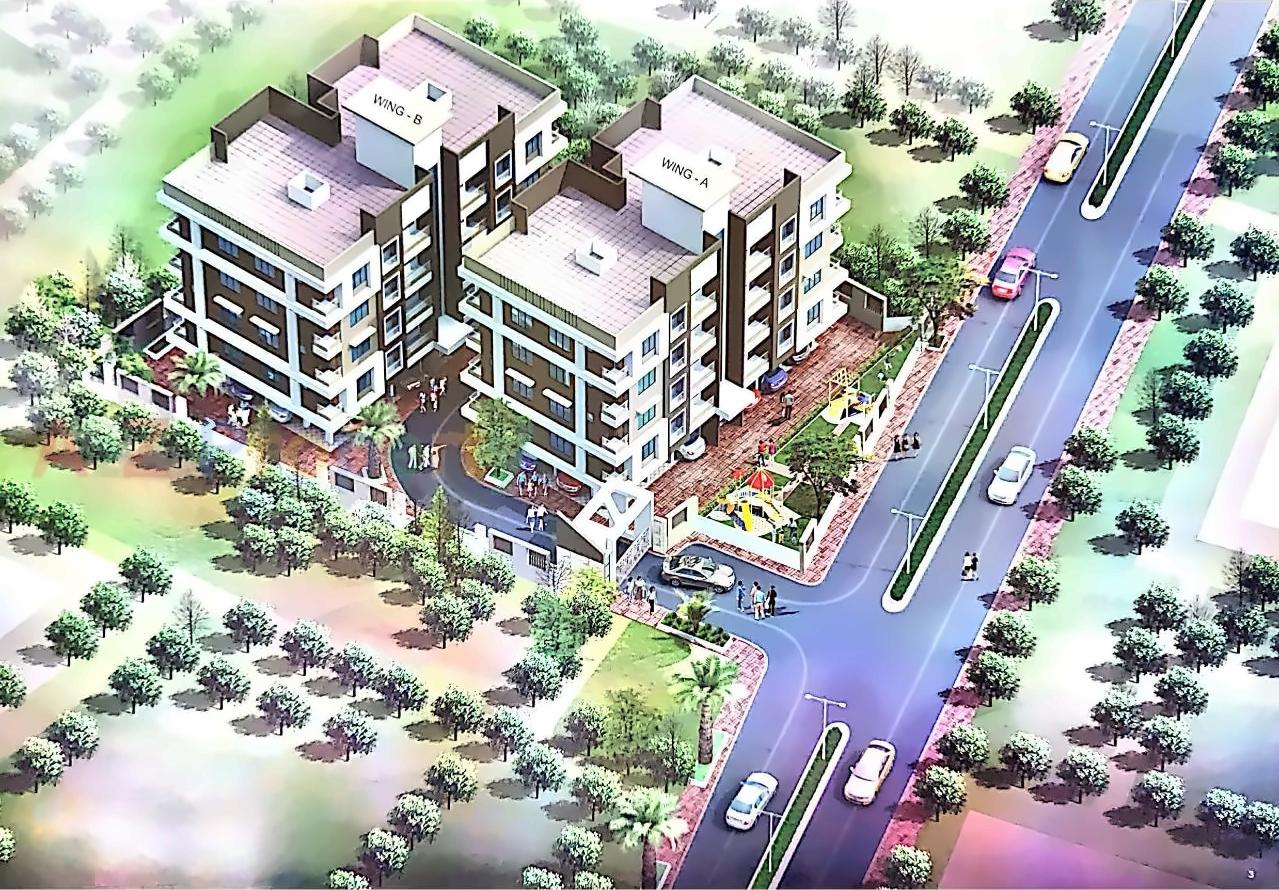 3D Elevation of real estate project Mithali Residency located at Pardi, Valsad, Gujarat