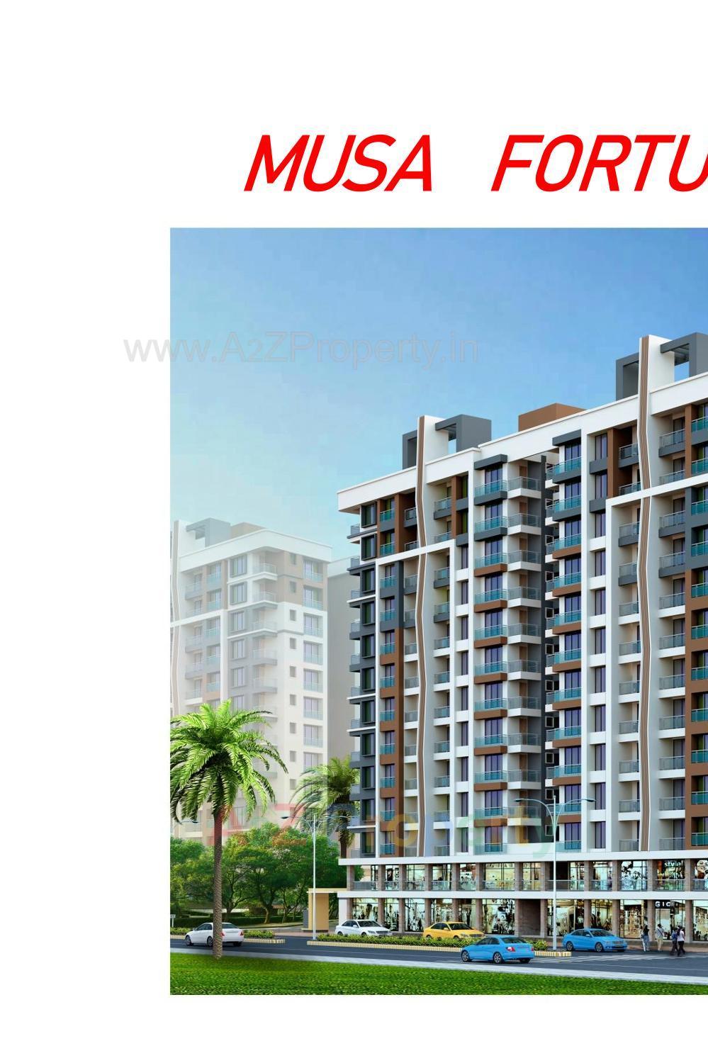 3D Elevation of real estate project Musa Fortune Residency located at Dungra, Valsad, Gujarat