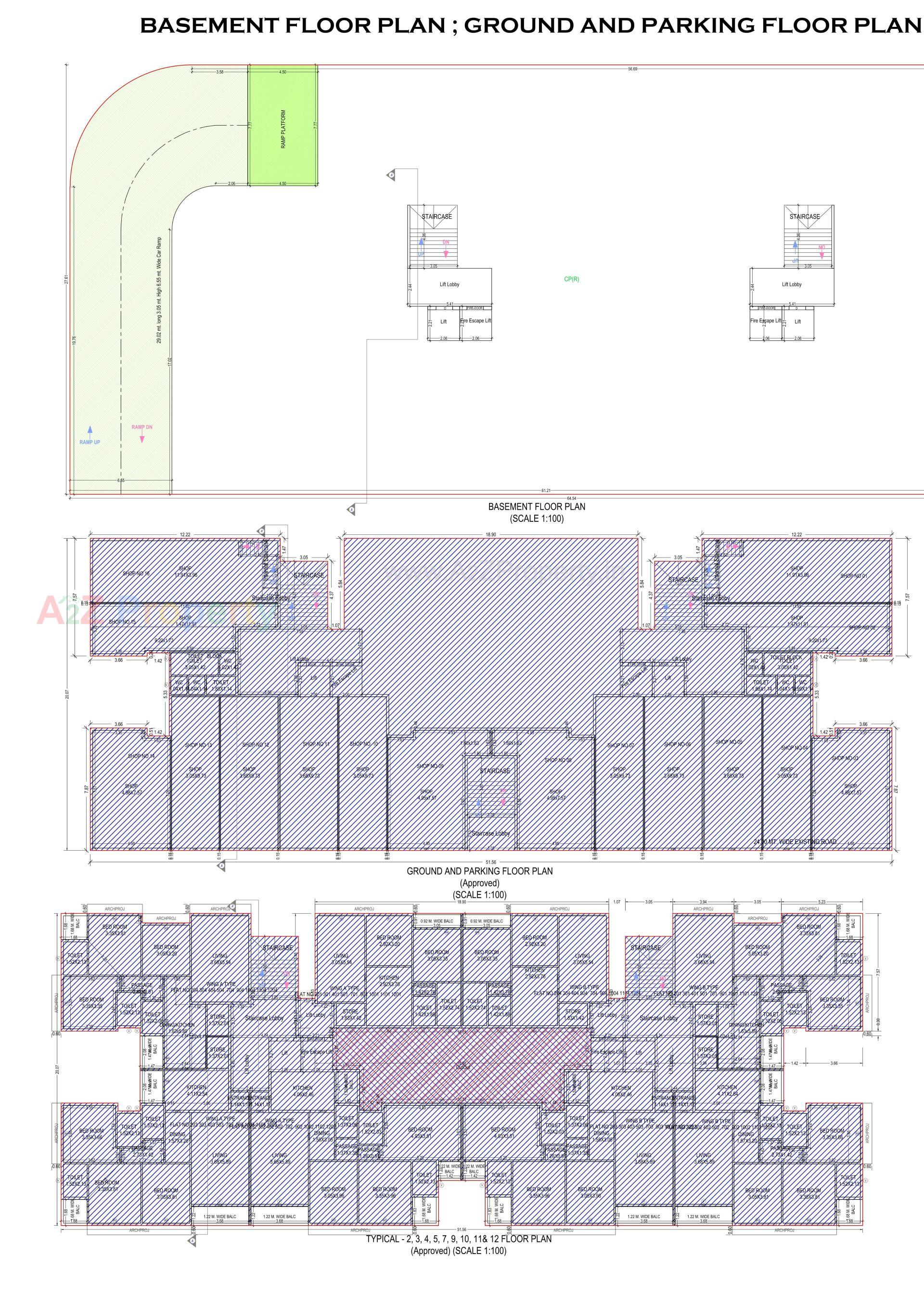 Layout of real estate project Musa Fortune Residency located at Dungra, Valsad, Gujarat