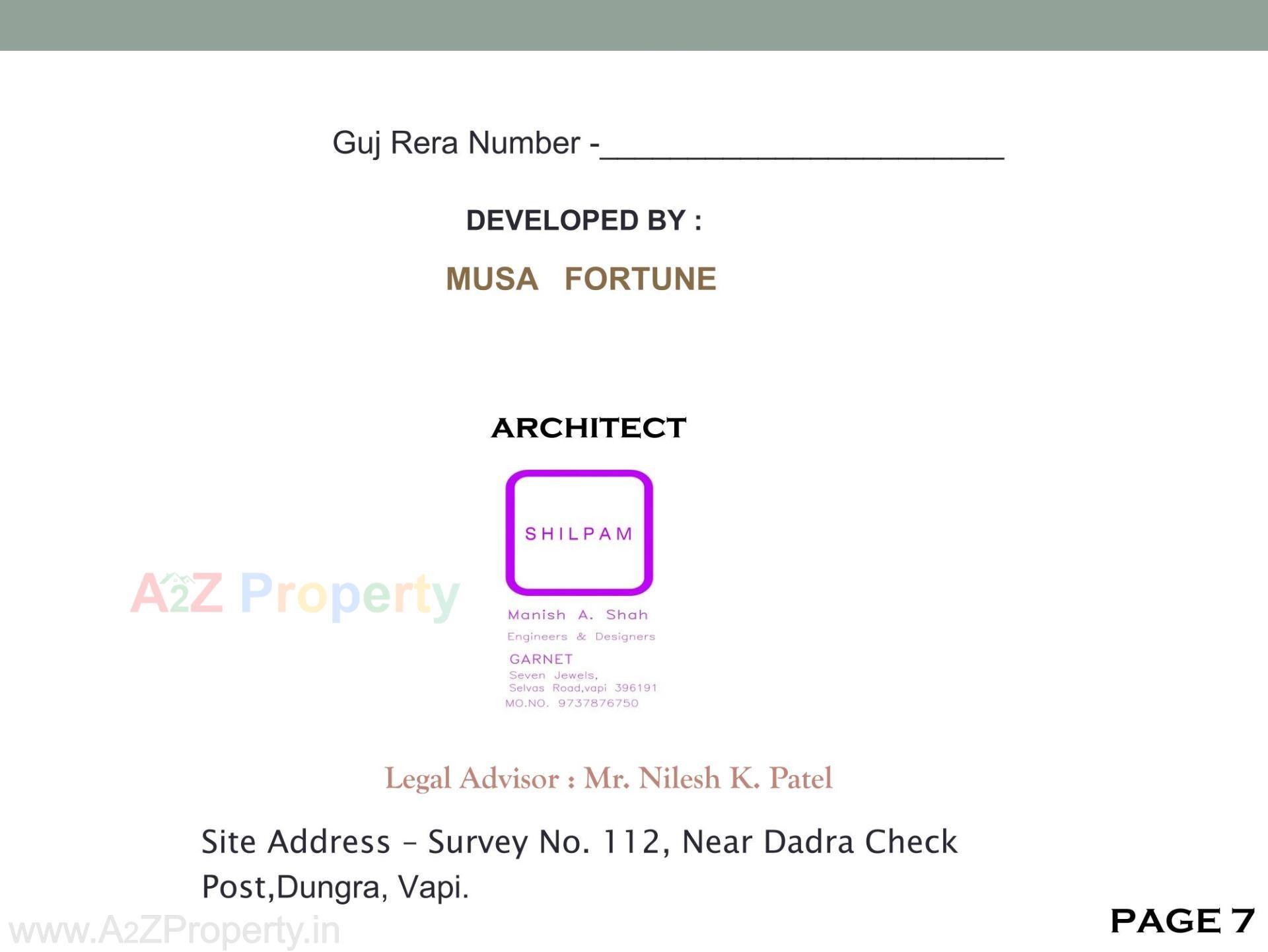  of real estate project Musa Fortune Residency located at Dungra, Valsad, Gujarat