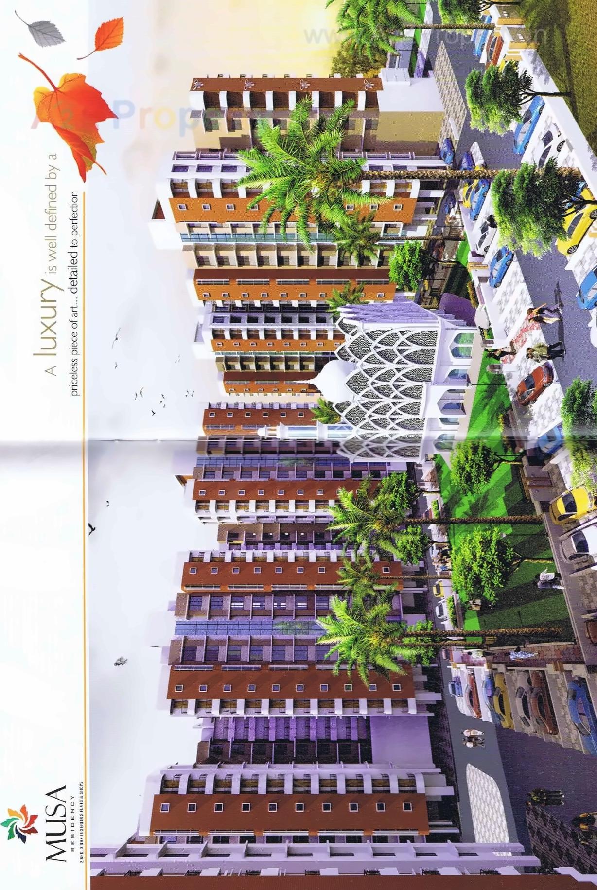 3D Elevation of real estate project Musa Residency located at Dungra, Valsad, Gujarat