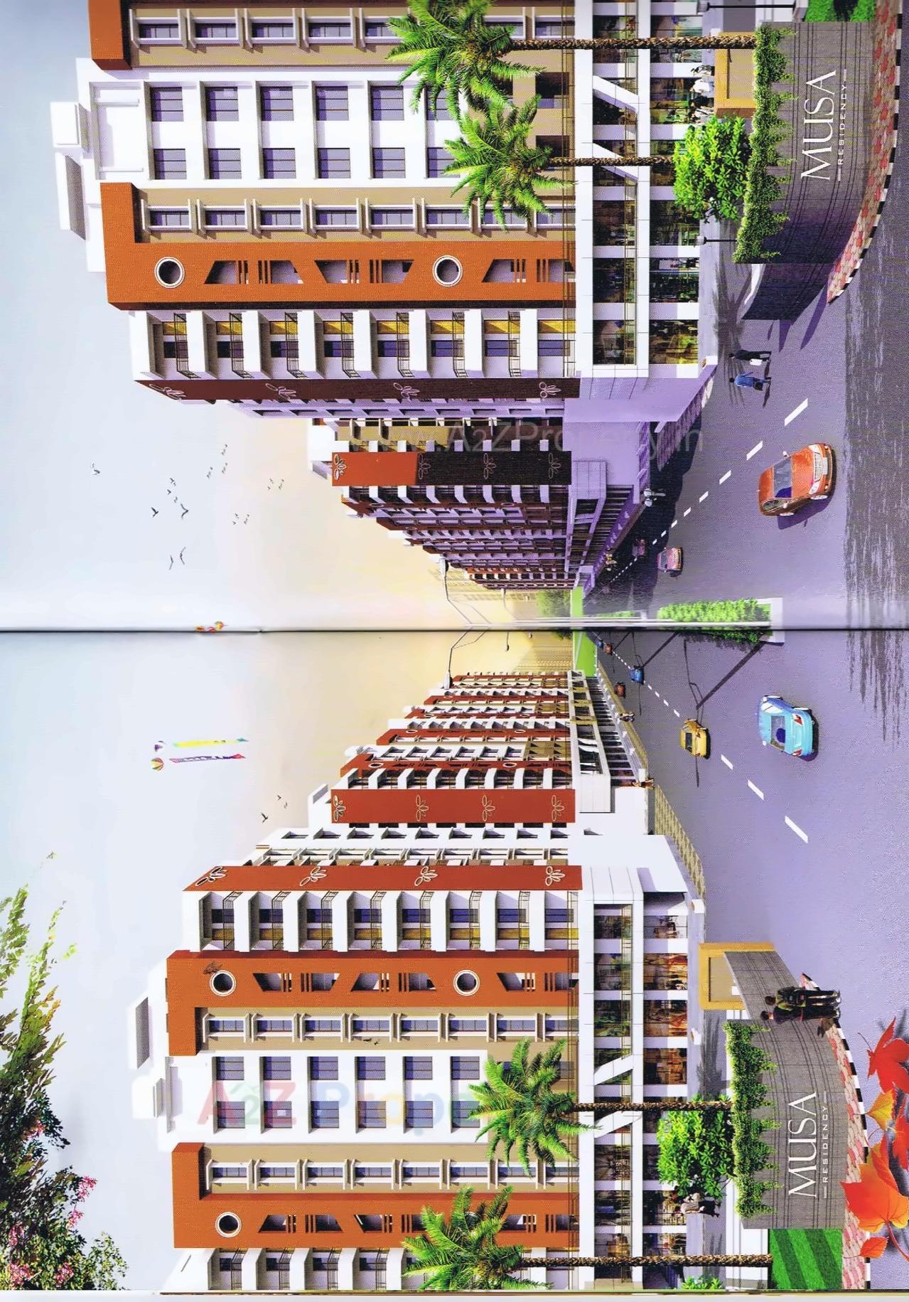 3D Elevation of real estate project Musa Residency located at Dungra, Valsad, Gujarat