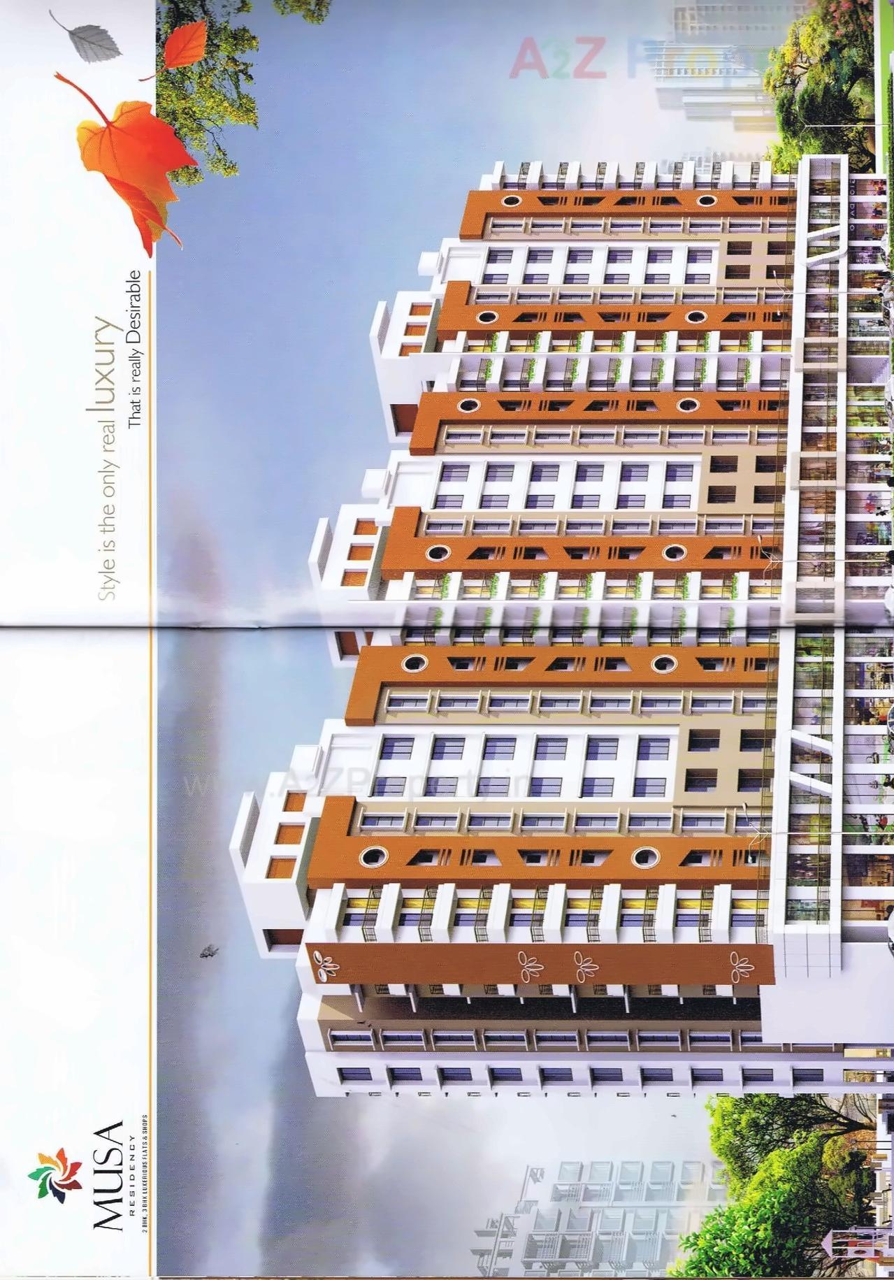 3D Elevation of real estate project Musa Residency located at Dungra, Valsad, Gujarat