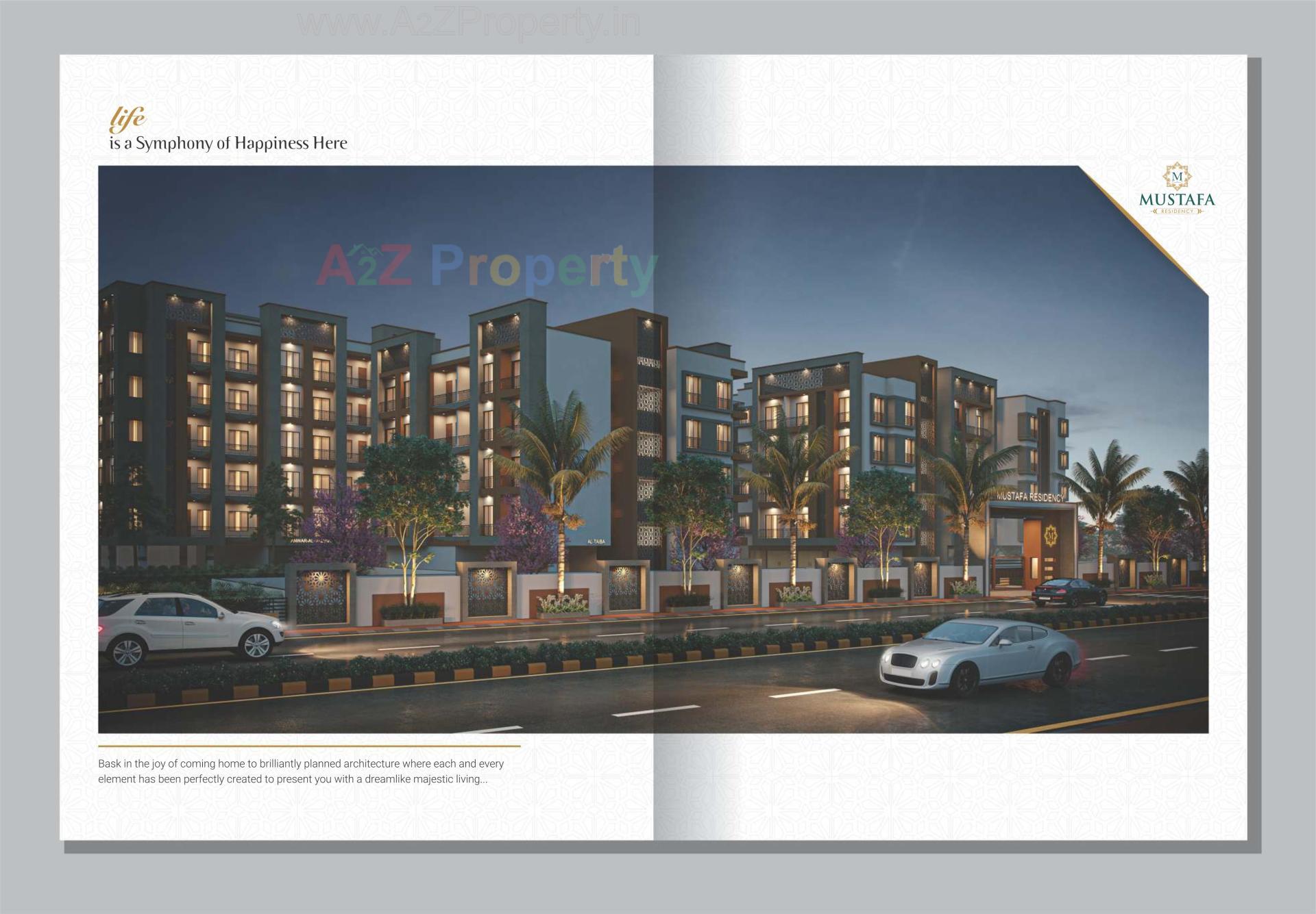 3D Elevation of real estate project Mustafa Residency located at Dungra, Valsad, Gujarat