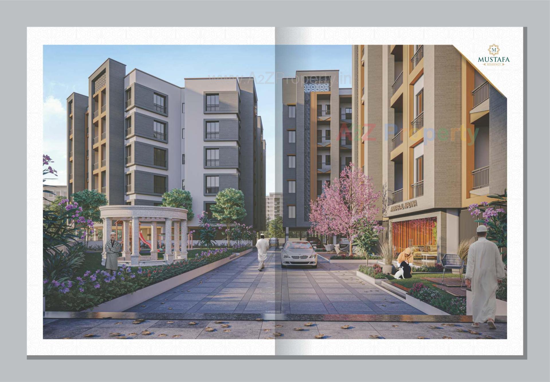 3D Elevation of real estate project Mustafa Residency located at Dungra, Valsad, Gujarat