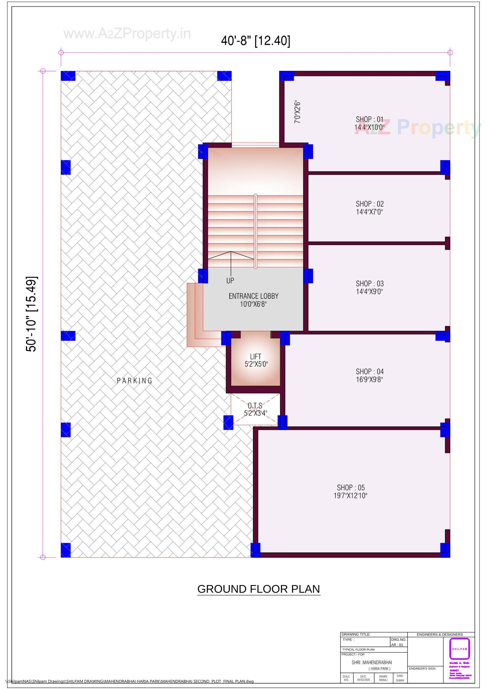 Layout of real estate project Nakshatra Palace located at Dungara, Valsad, Gujarat