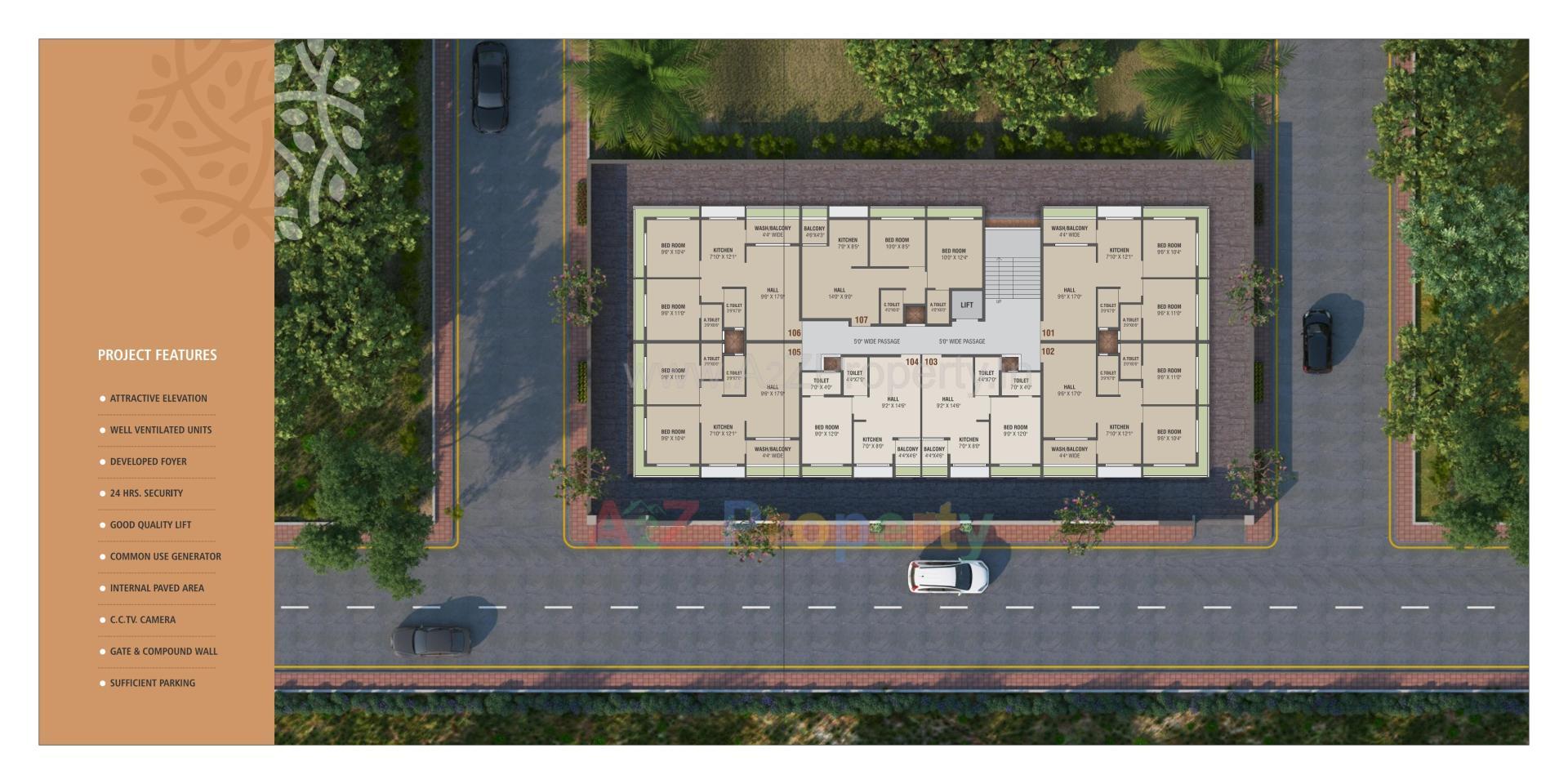 Layout of real estate project Nand Villa Enclave located at Chala, Valsad, Gujarat