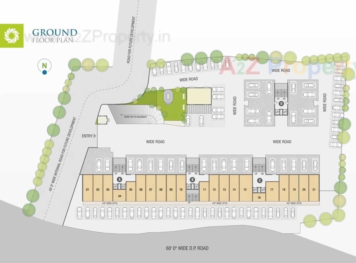 Layout of real estate project Nilkanth Ashirwad located at Vapi, Valsad, Gujarat