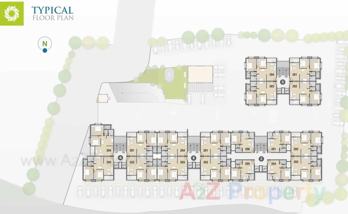 Layout of real estate project Nilkanth Ashirwad located at Vapi, Valsad, Gujarat