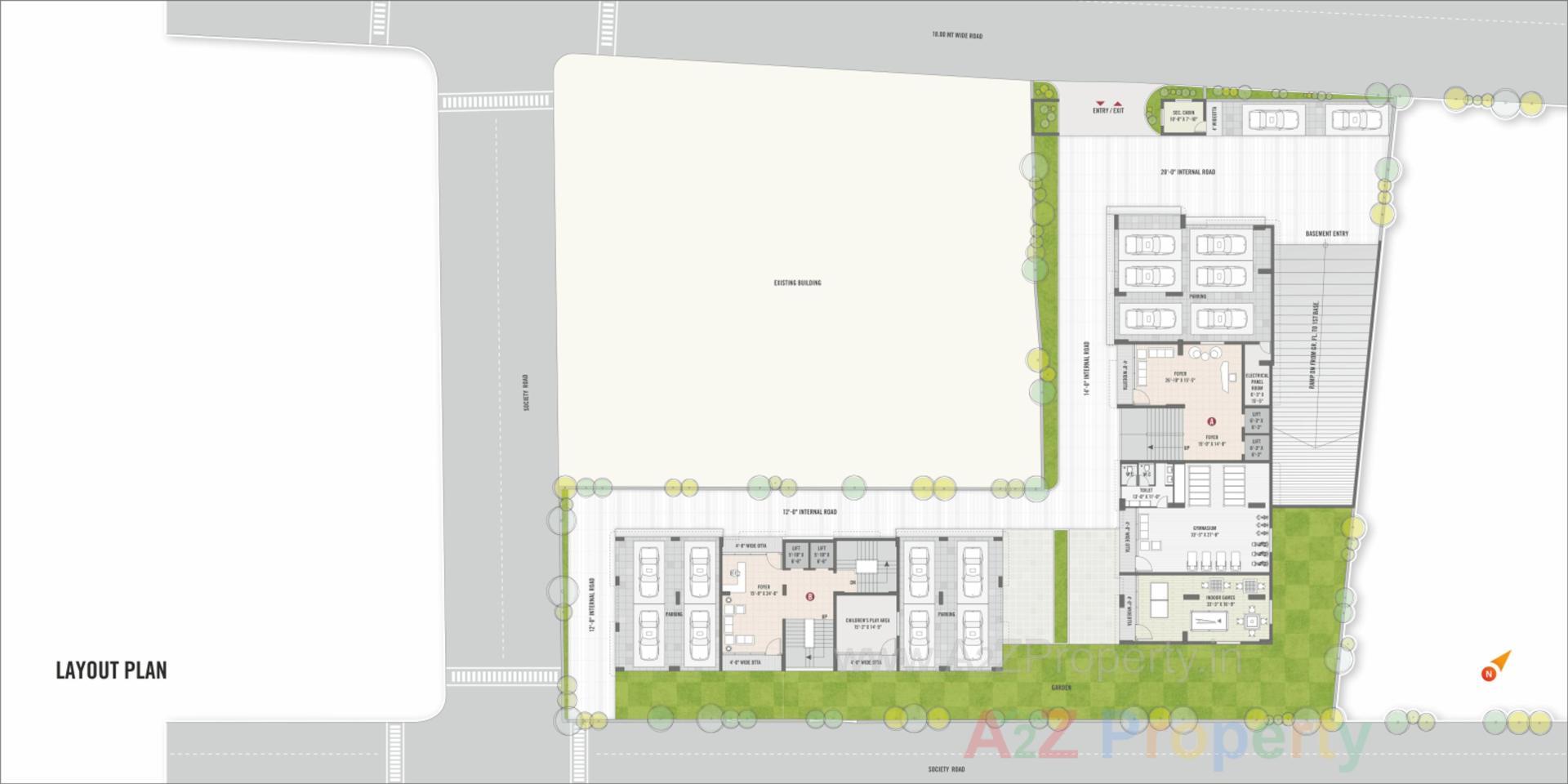 Layout of real estate project Nilkanth Eminence located at Vapi, Valsad, Gujarat