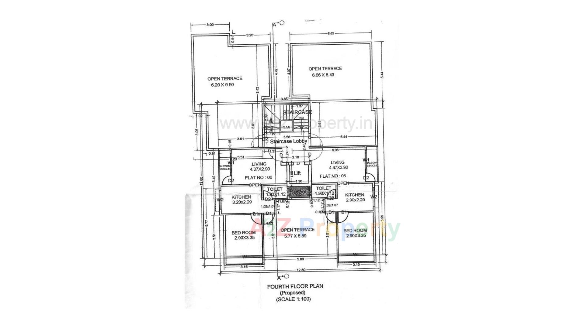Layout of real estate project Nutan Apartment located at City, Valsad, Gujarat
