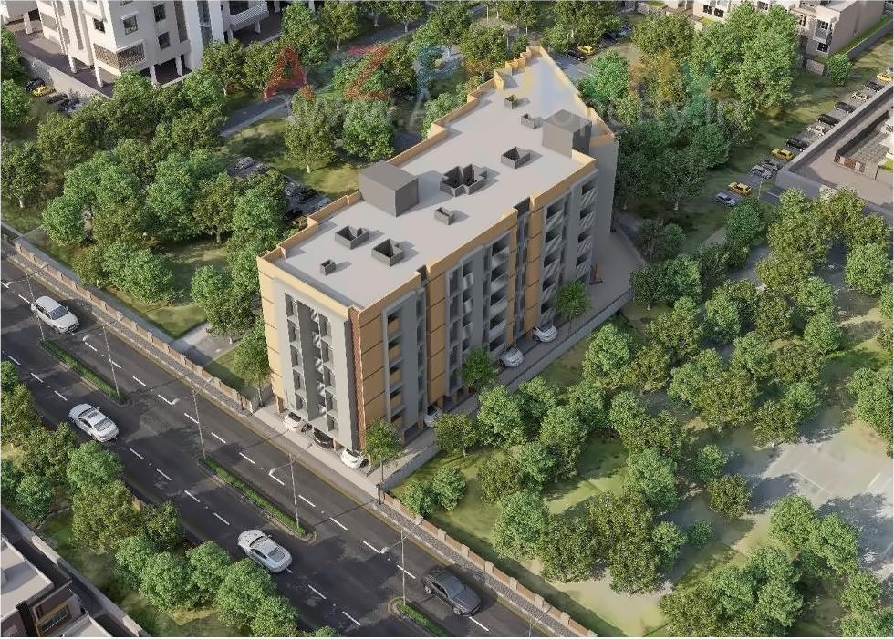 3D Elevation of real estate project Odhavangan Co Op Hsg Soc located at Dungra, Valsad, Gujarat