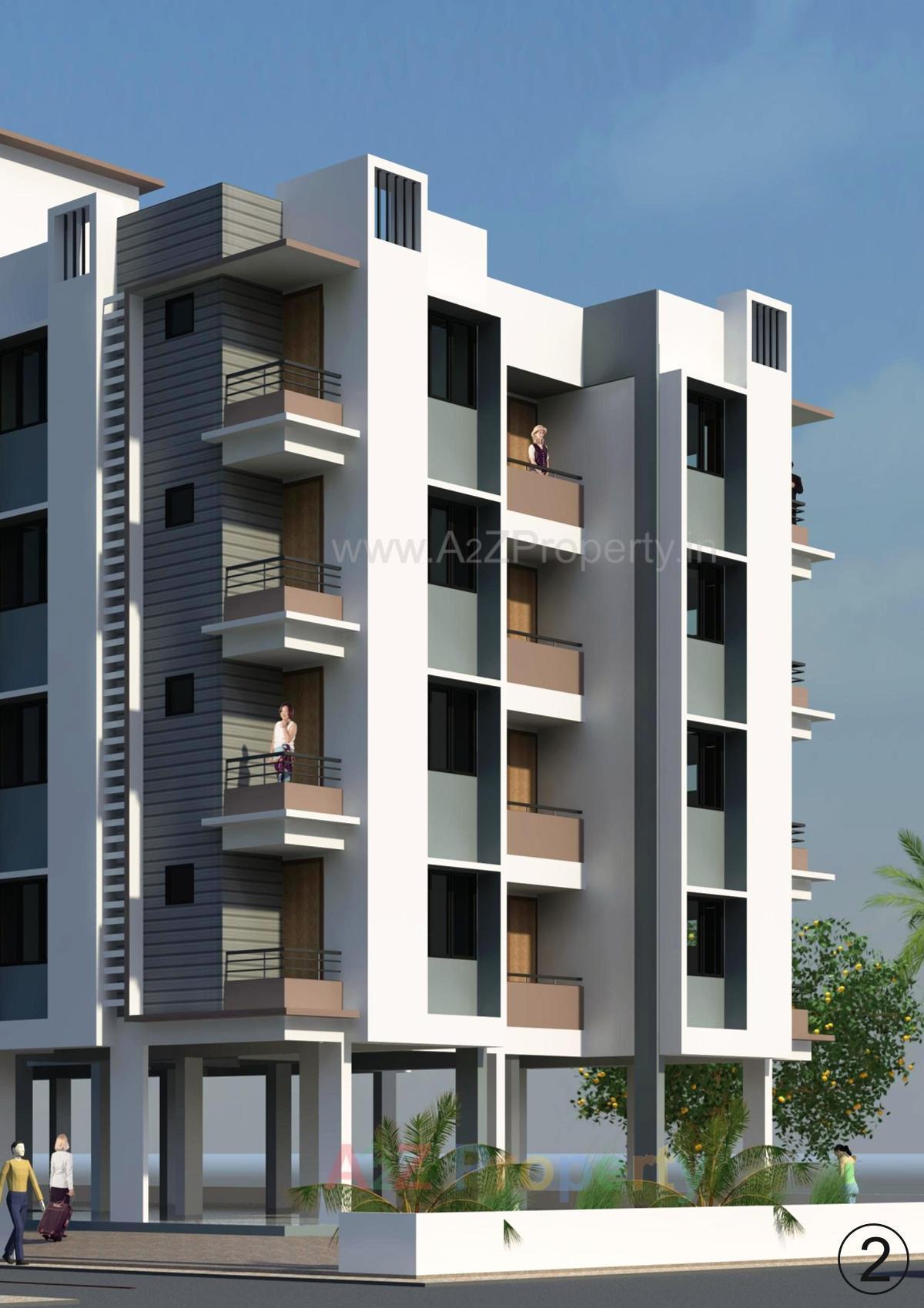 3D Elevation of real estate project Pakeeza Appartment located at Dungra, Valsad, Gujarat