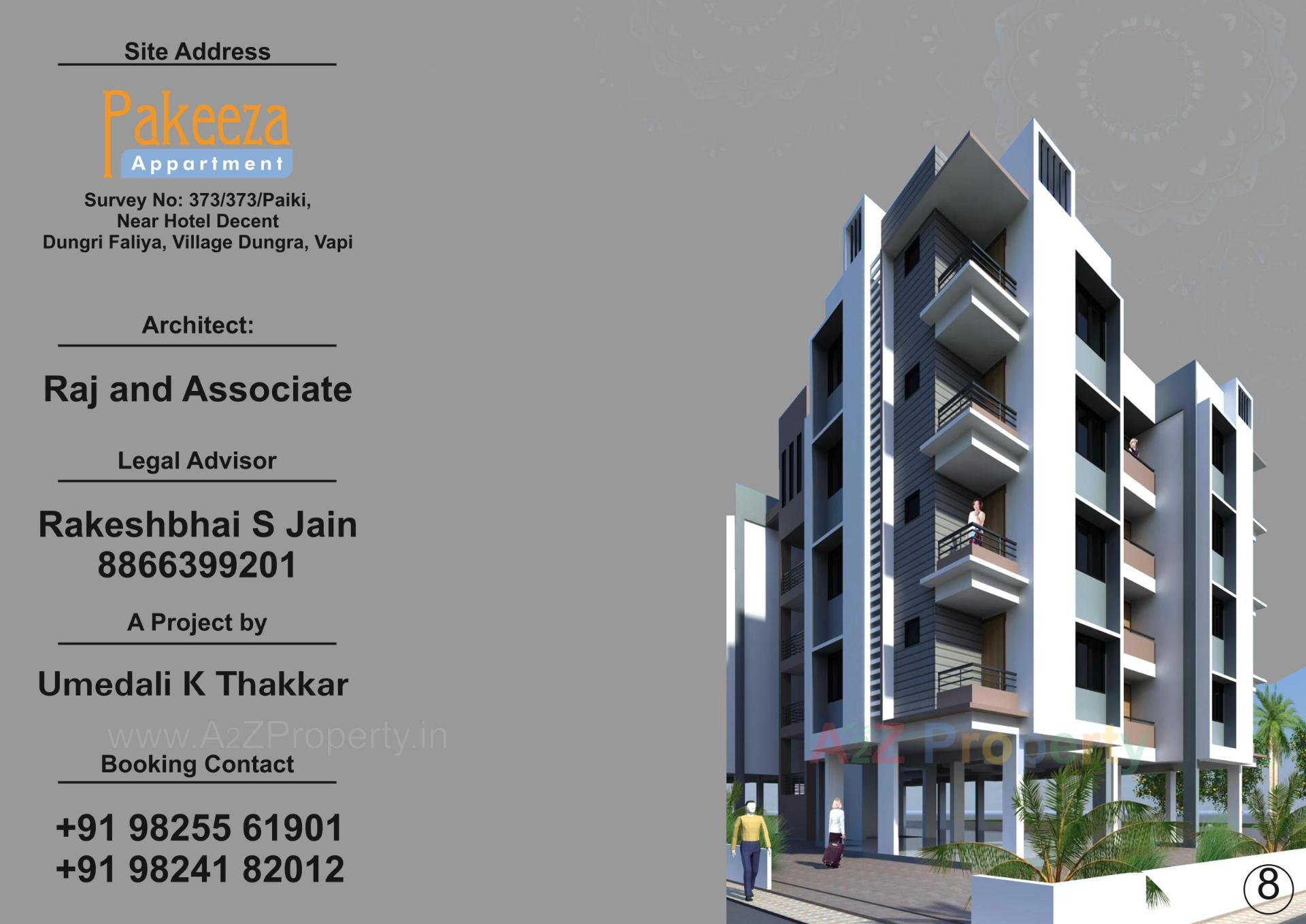 3D Elevation of real estate project Pakeeza Appartment located at Dungra, Valsad, Gujarat
