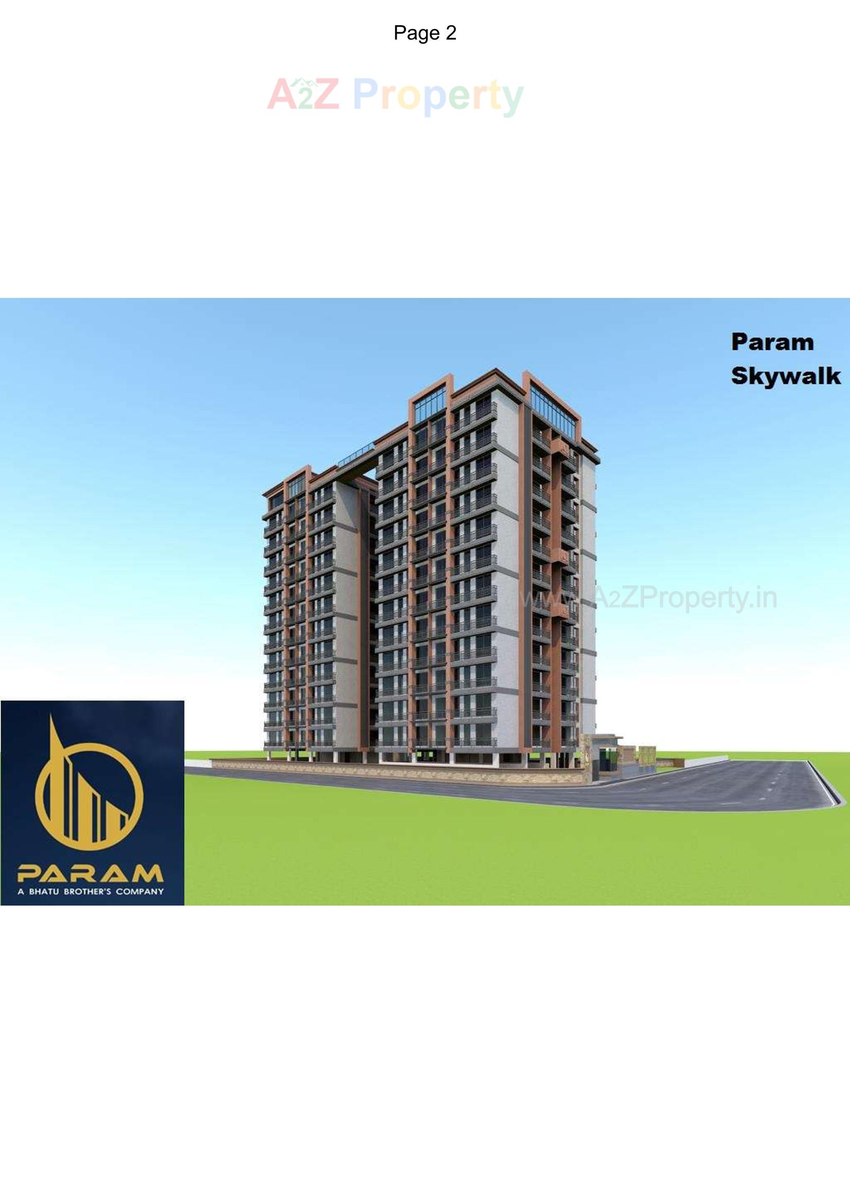 3D Elevation of real estate project Param Skywalk located at Chala, Valsad, Gujarat