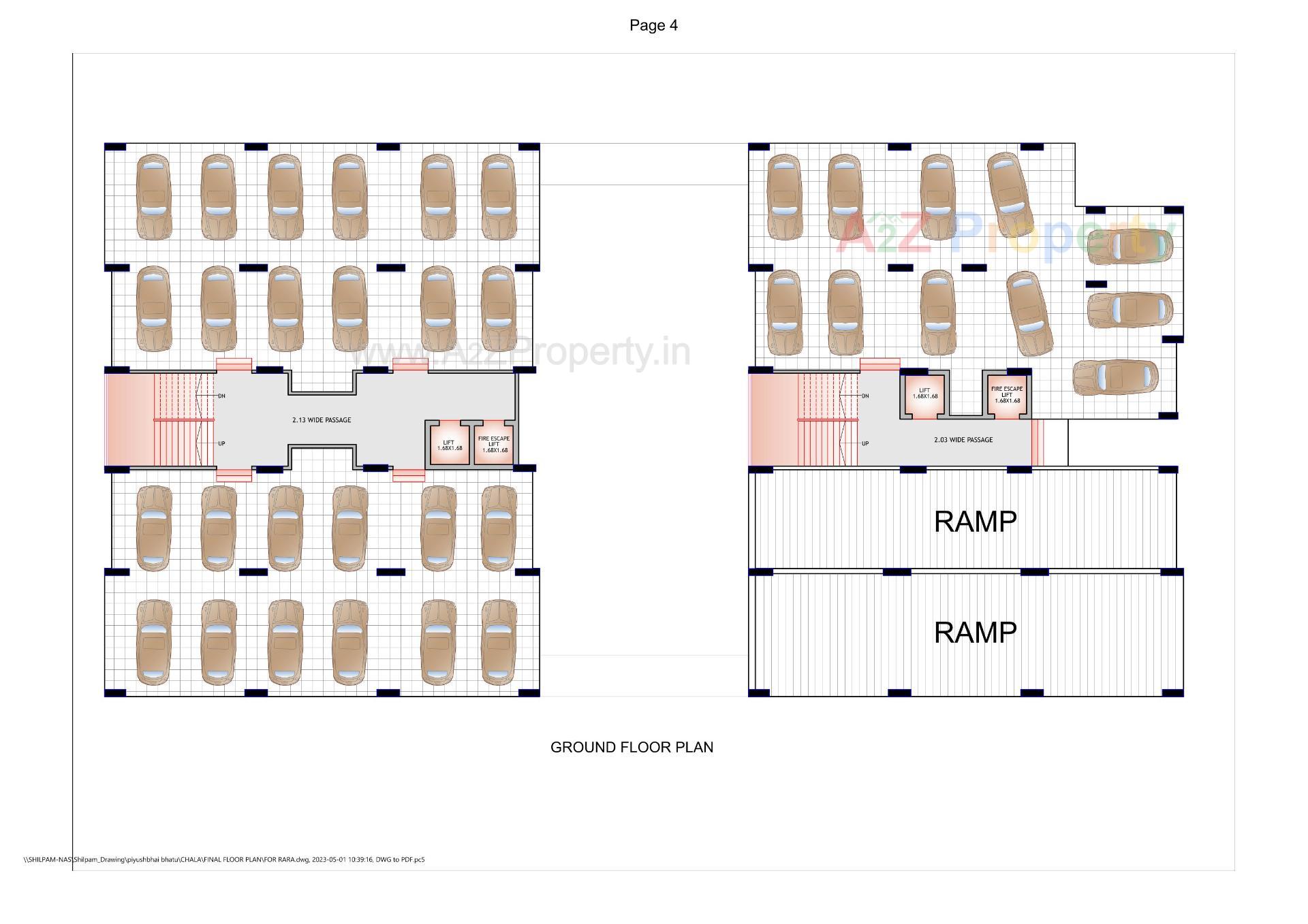 Layout of real estate project Param Skywalk located at Chala, Valsad, Gujarat