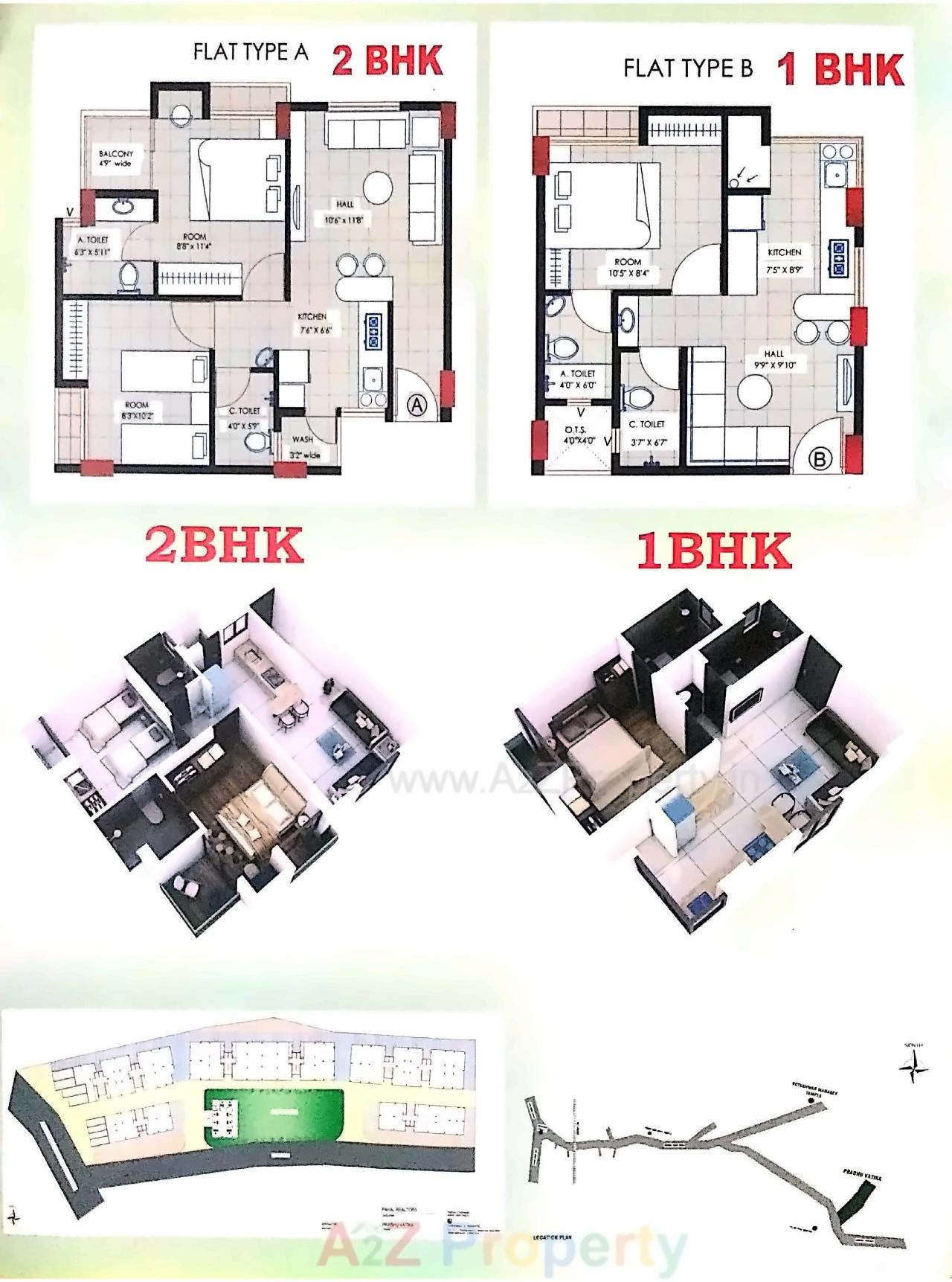 Layout of real estate project Prabhu Vatika located at Mograwadi, Valsad, Gujarat