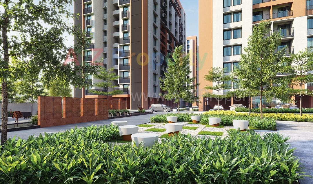 3D Elevation of real estate project Pramukh Aura located at Chala, Valsad, Gujarat