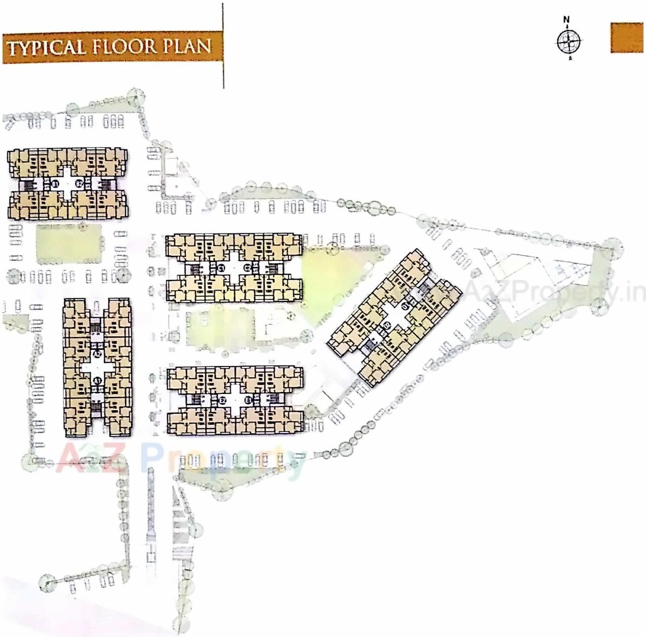 Layout of real estate project Pramukh Aura located at Chala, Valsad, Gujarat