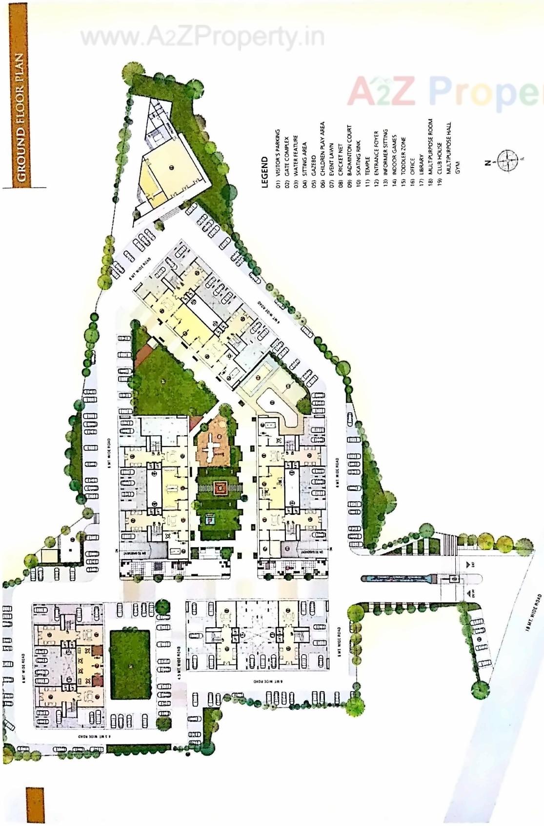 Layout of real estate project Pramukh Aura located at Chala, Valsad, Gujarat