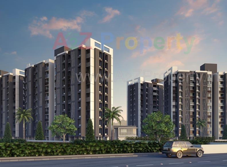 3D Elevation of real estate project Pramukh Sahaj located at Chala, Valsad, Gujarat
