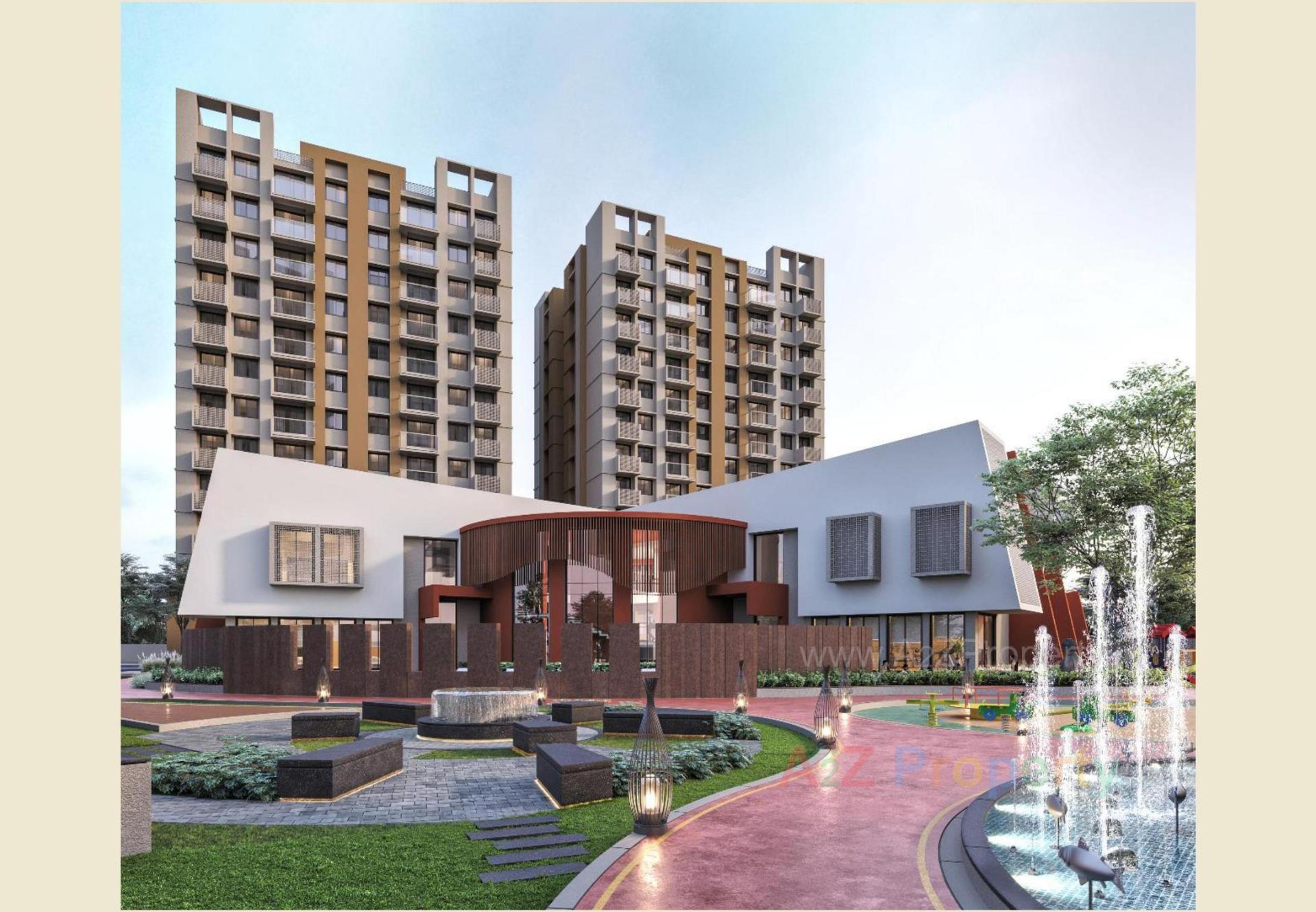 3D Elevation of real estate project Pramukh Vedanta located at Chala, Valsad, Gujarat