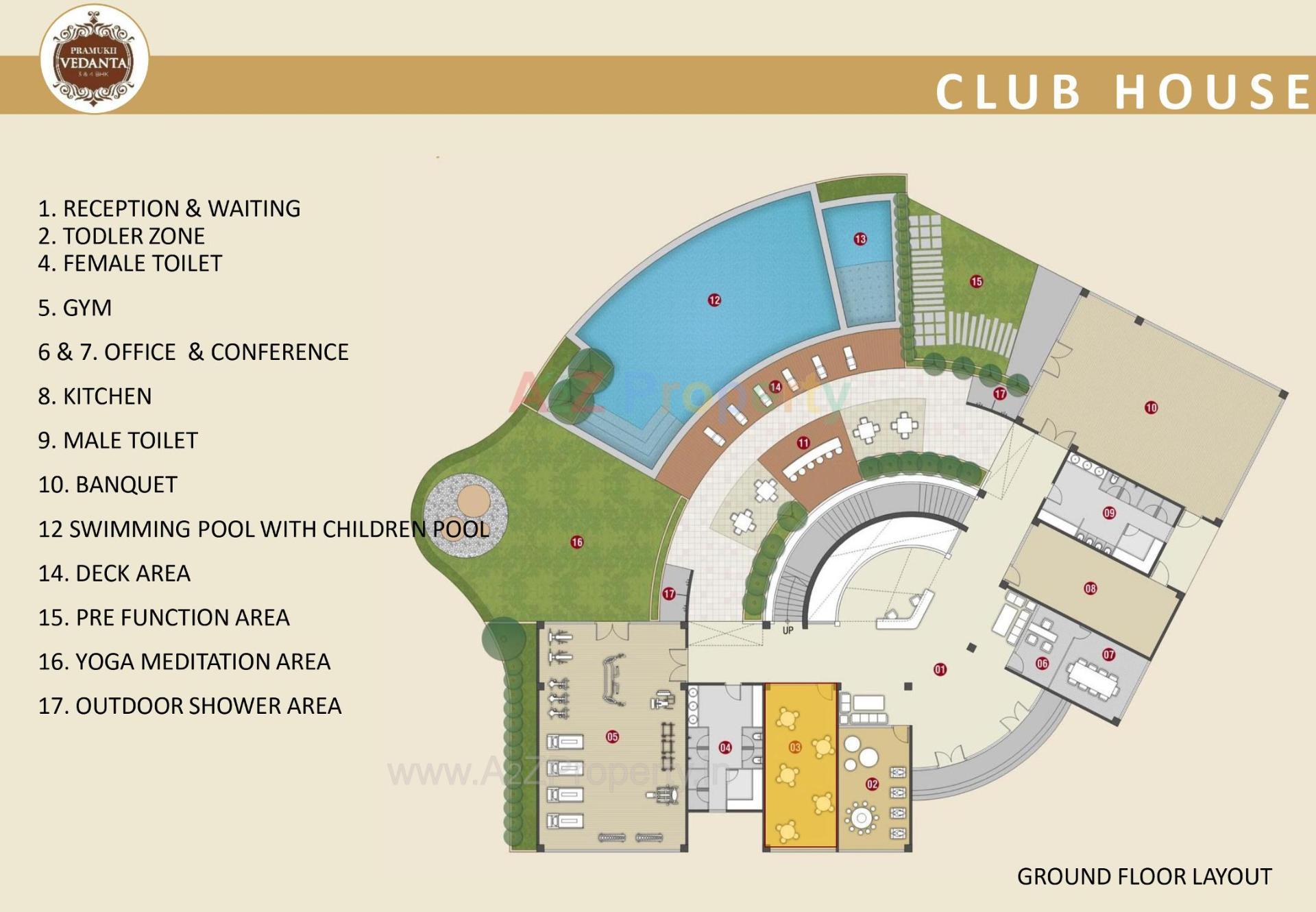 Layout of real estate project Pramukh Vedanta located at Chala, Valsad, Gujarat