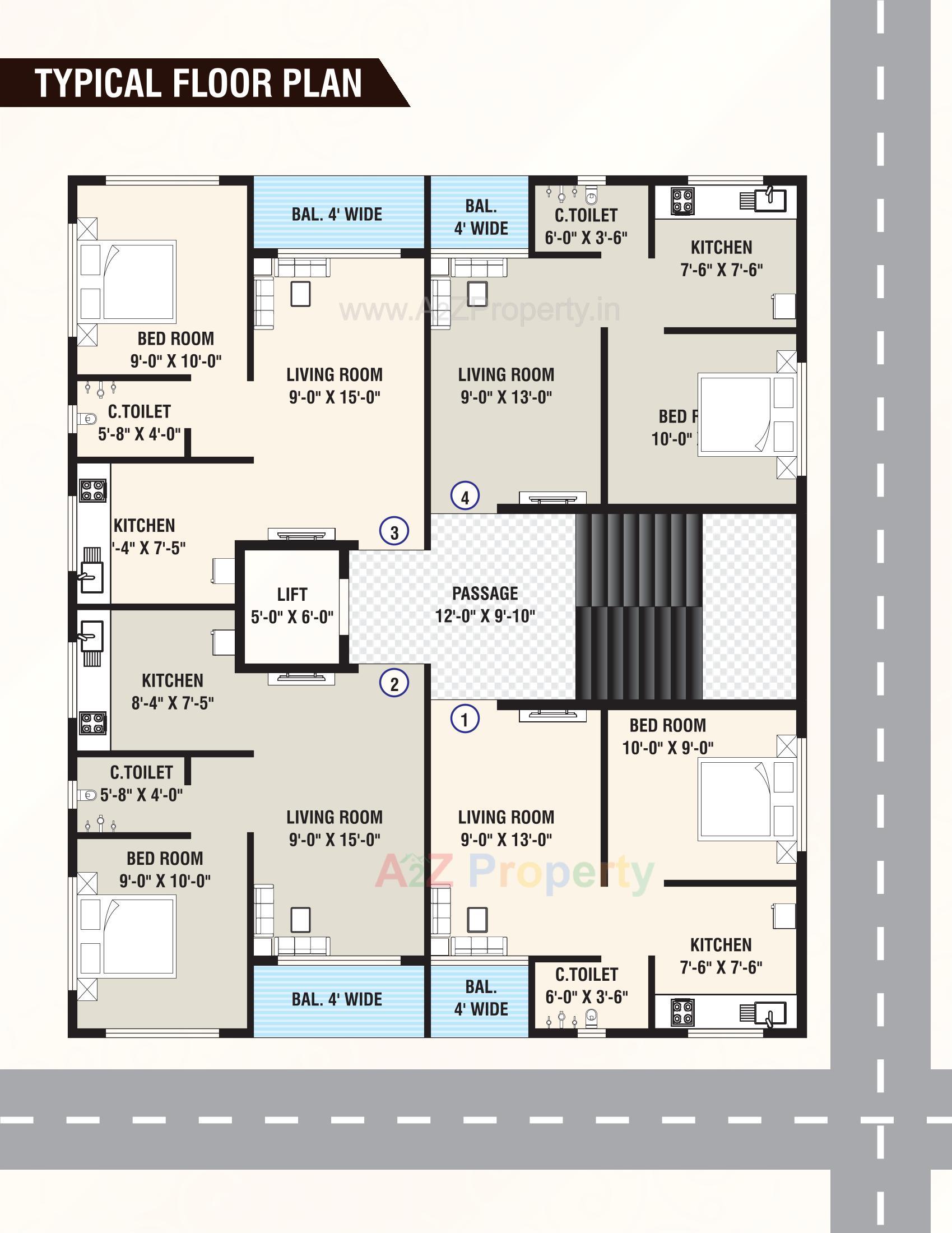Layout of real estate project Pushpam Vatika located at Dungra, Valsad, Gujarat