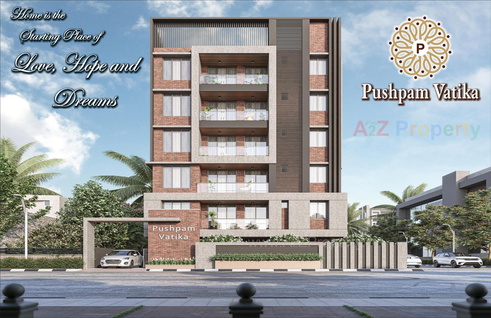 3D Elevation of real estate project Pushpam Vatika located at Dungra, Valsad, Gujarat