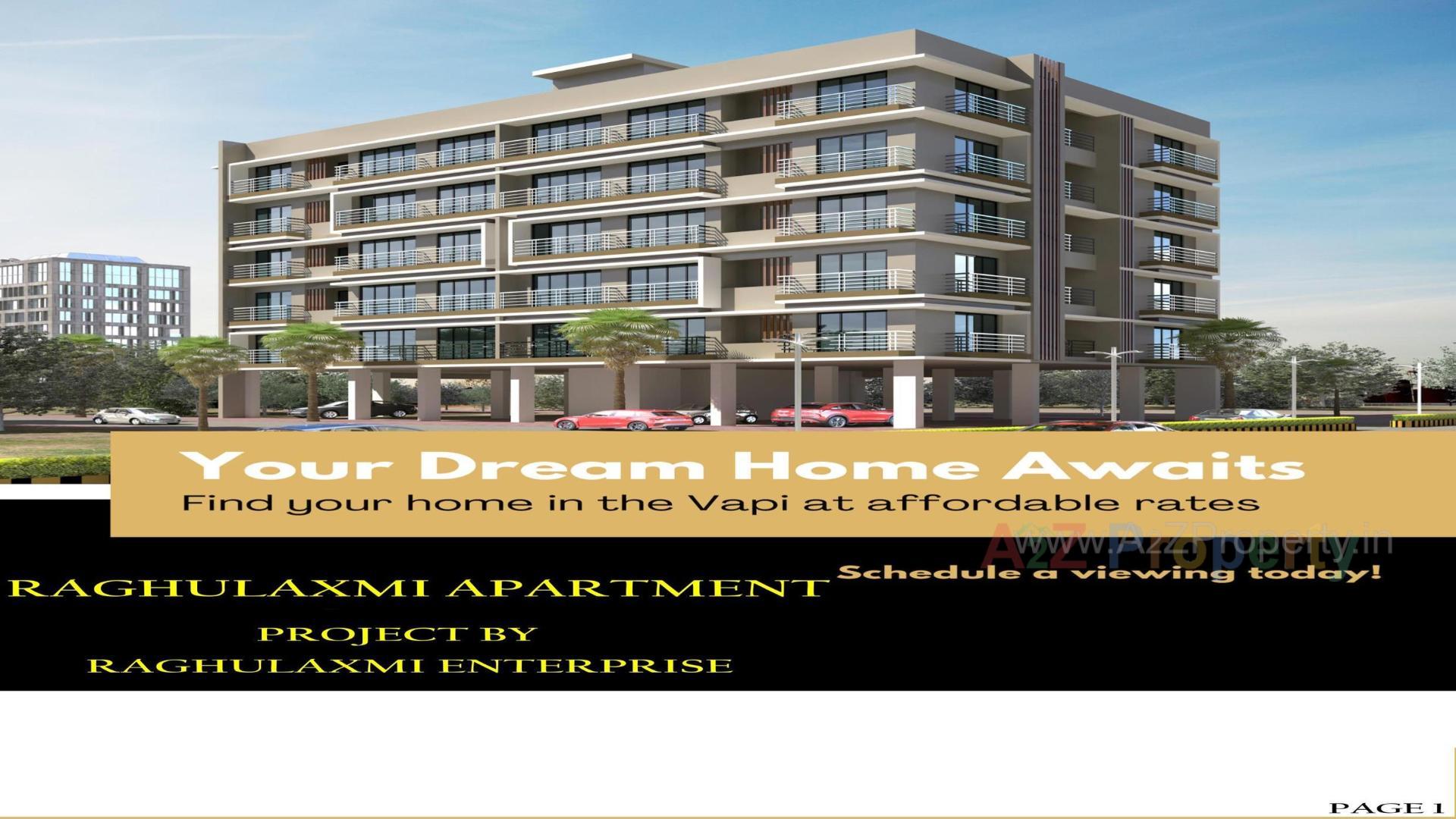 3D Elevation of real estate project Raghulaxmi Apartment located at Chala, Valsad, Gujarat