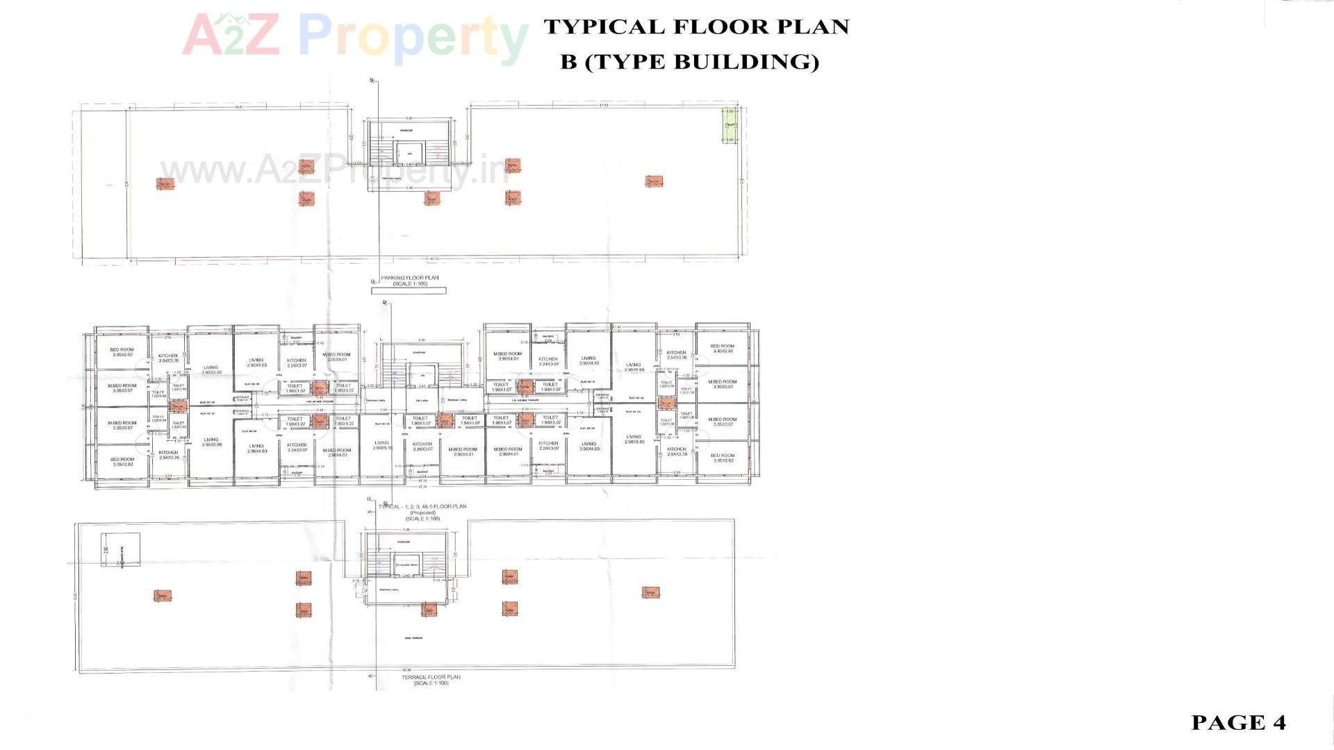 Layout of real estate project Raghulaxmi Apartment located at Chala, Valsad, Gujarat