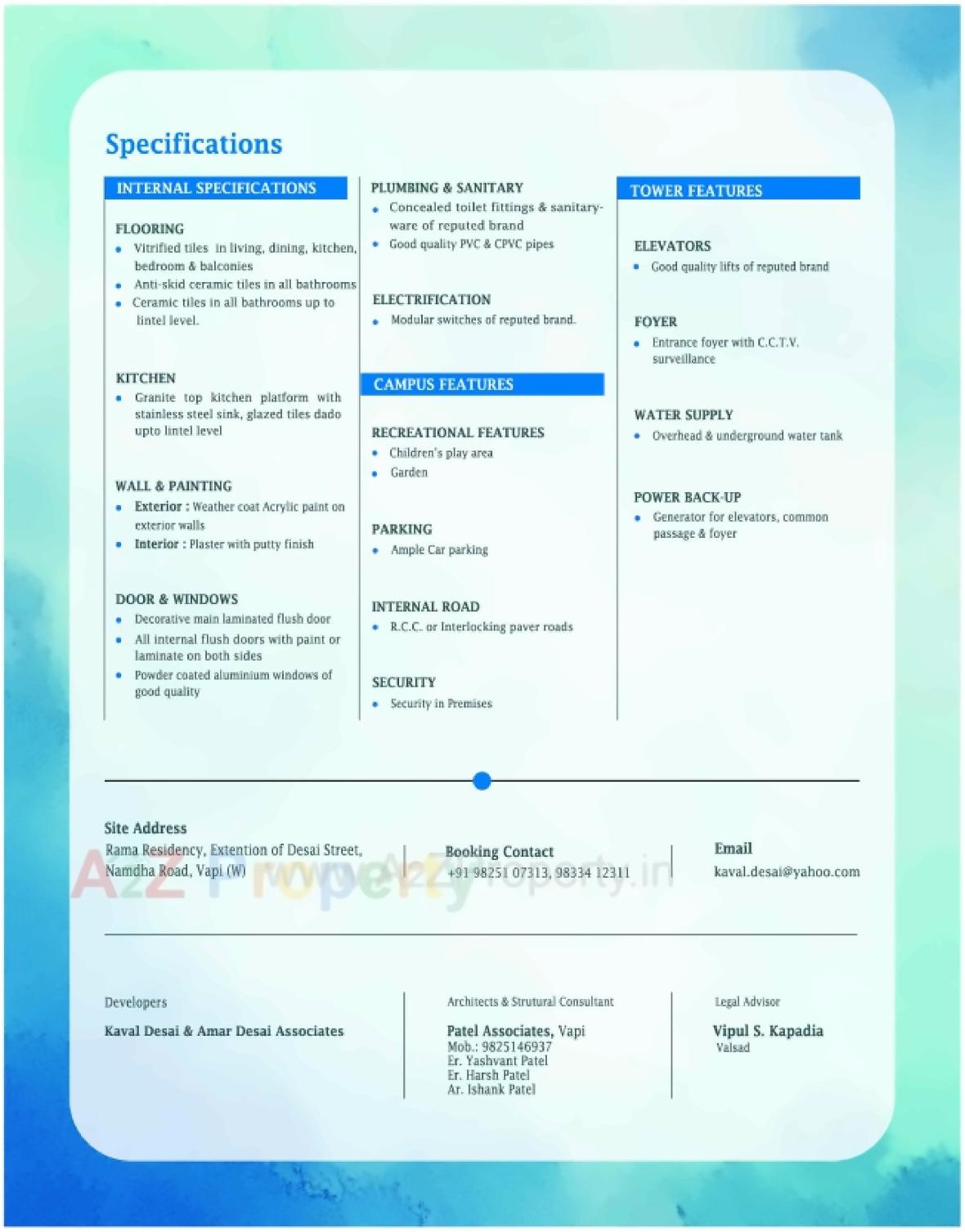  of real estate project Rama Residency located at Vapi, Valsad, Gujarat