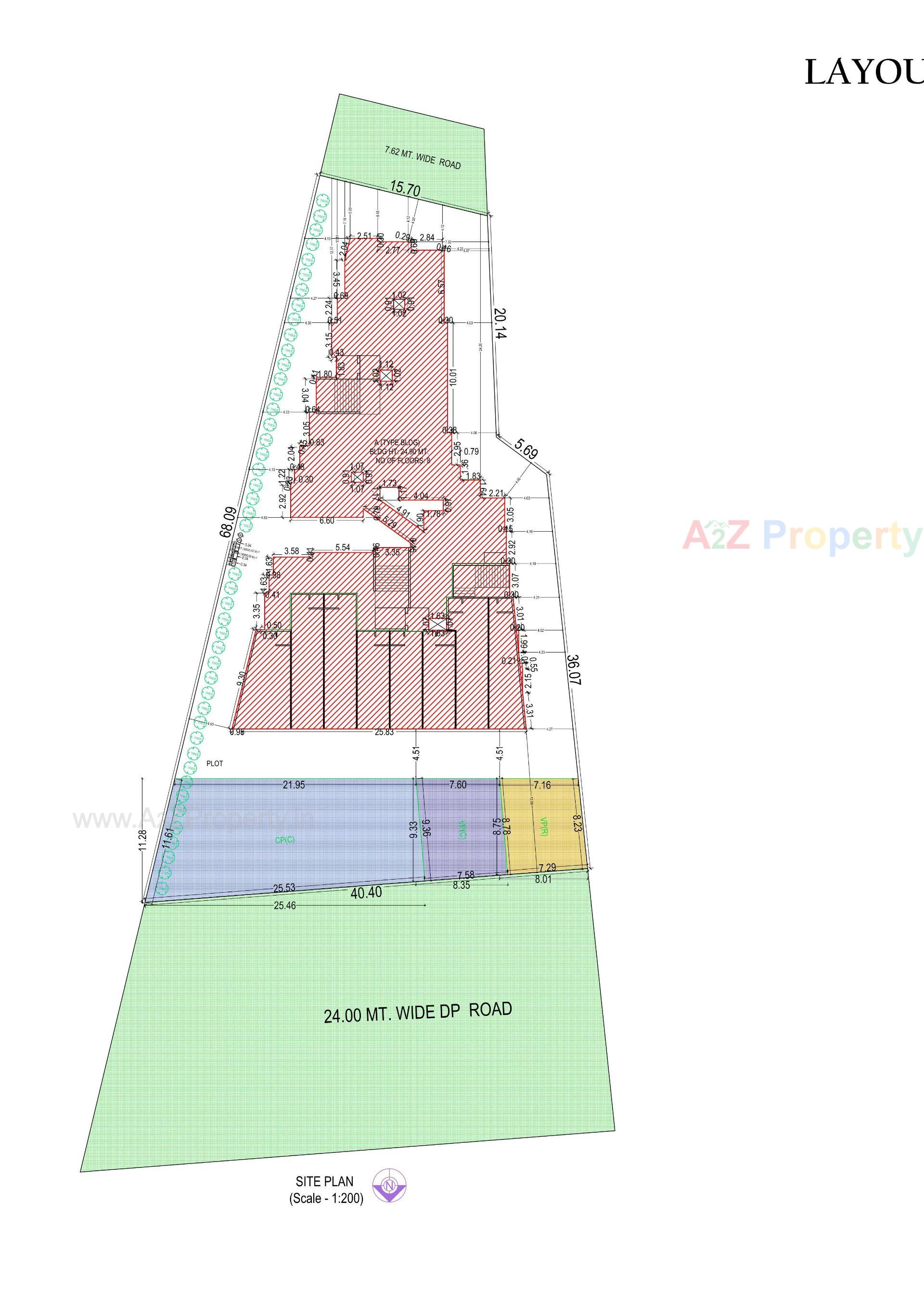 Layout of real estate project Revanta Heights located at Dungra, Valsad, Gujarat